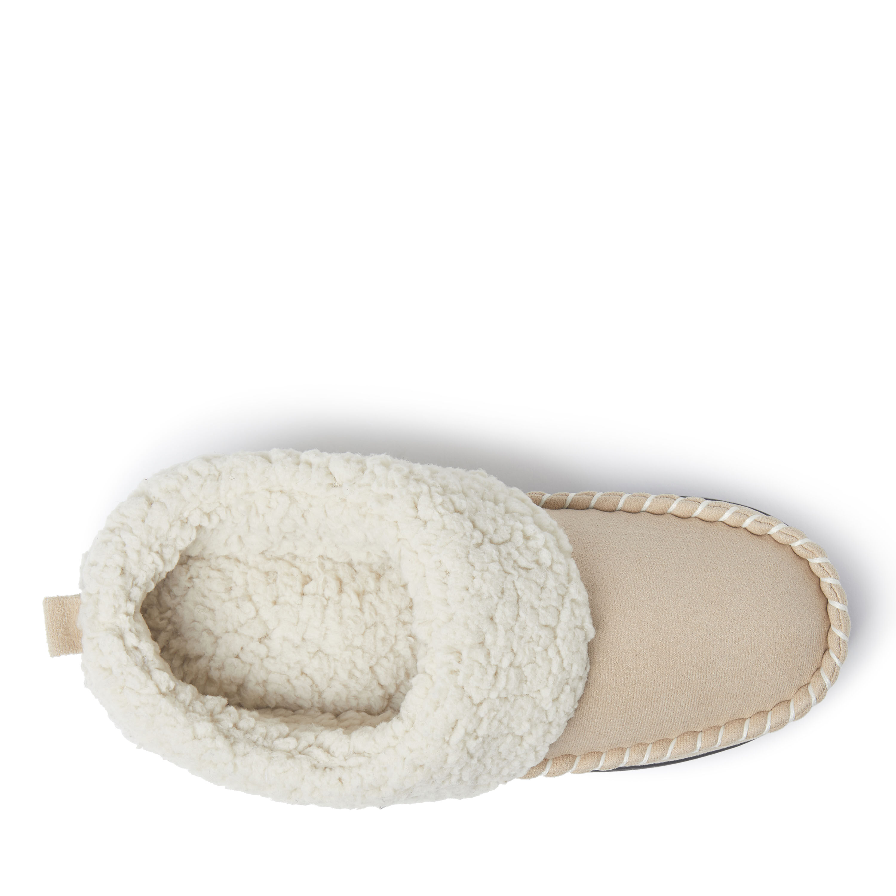 Women's Microsuede Clog Slipper with Whipstitch