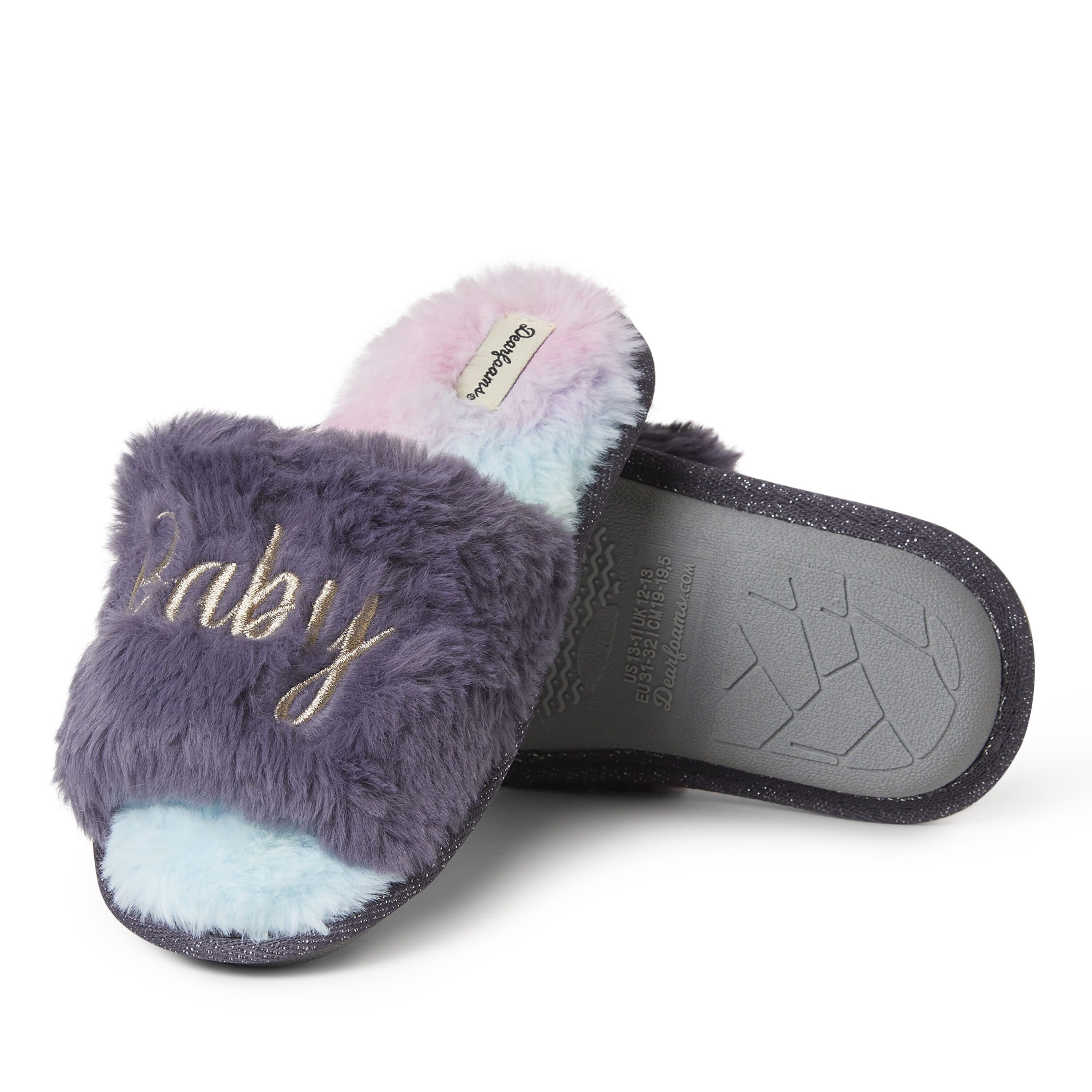 Kids Lana Slide with Slogan Slipper