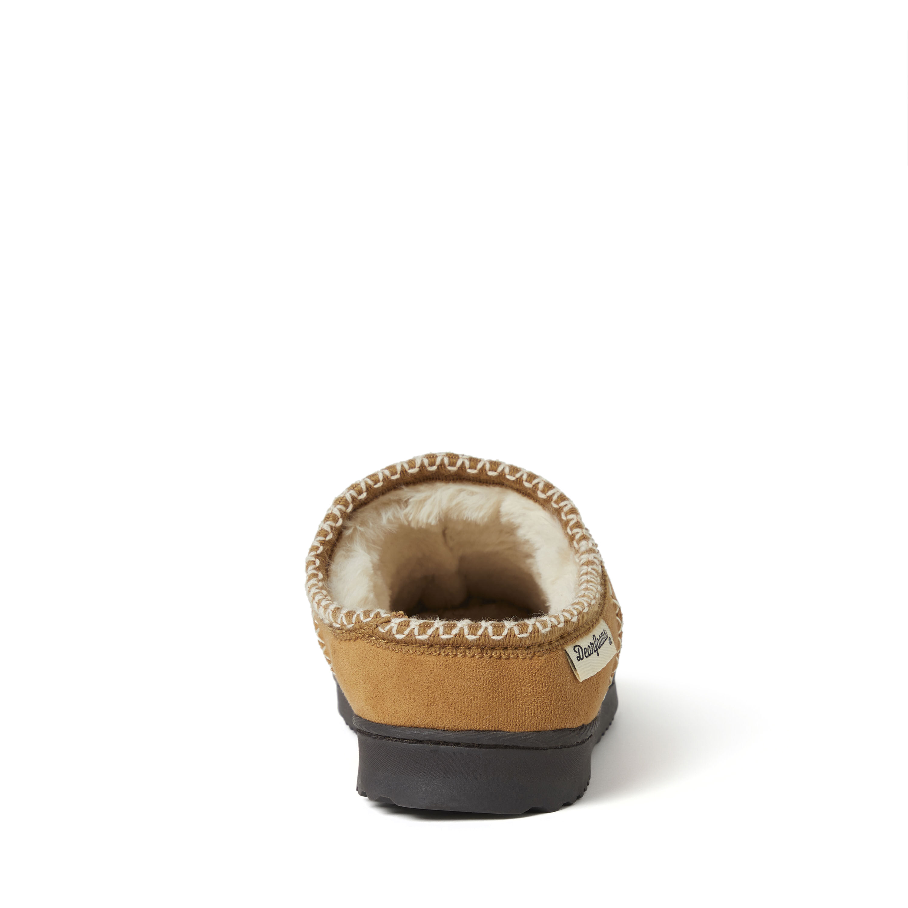 Women's Microsuede Clog Slipper with Faux Fur