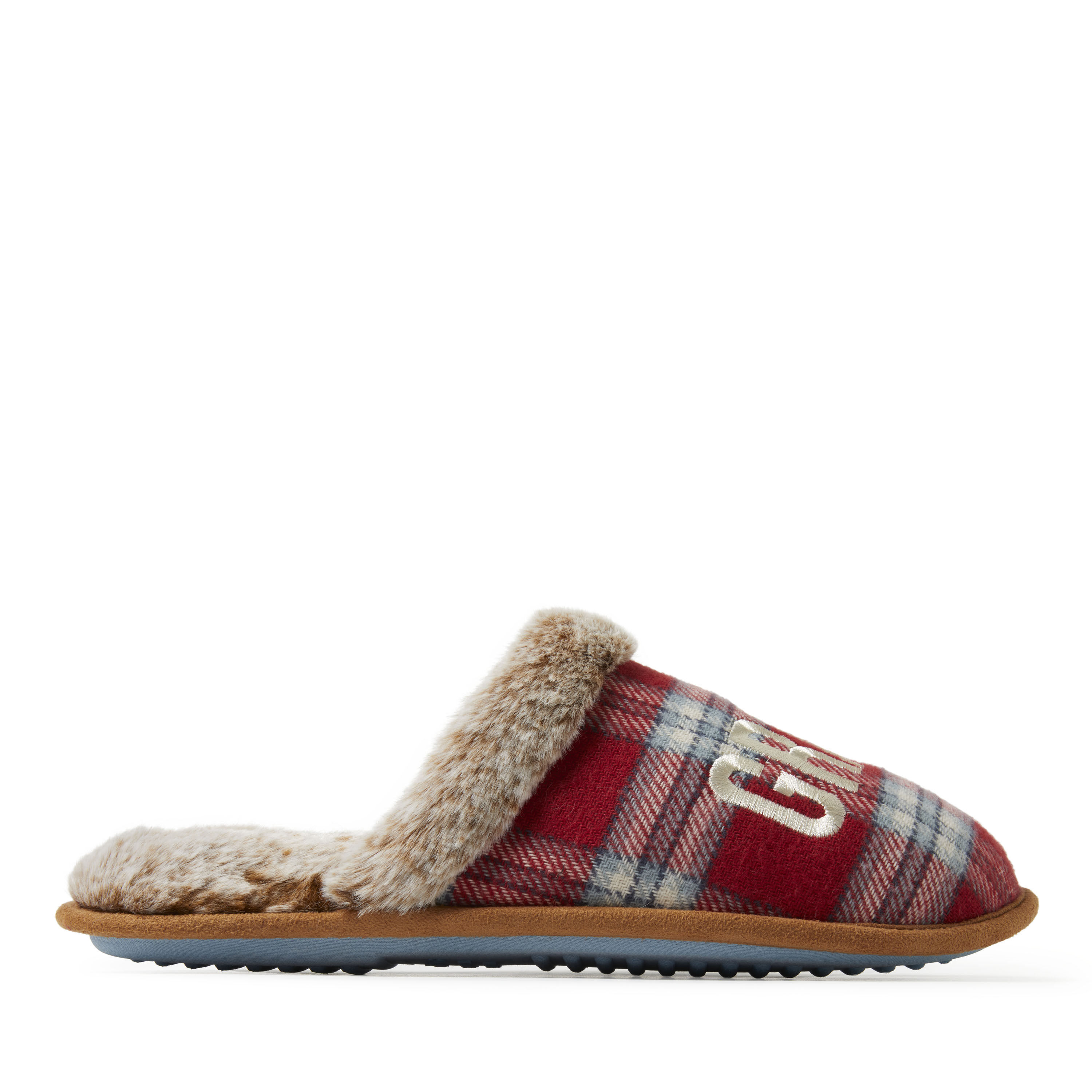 Red shop flannel slippers