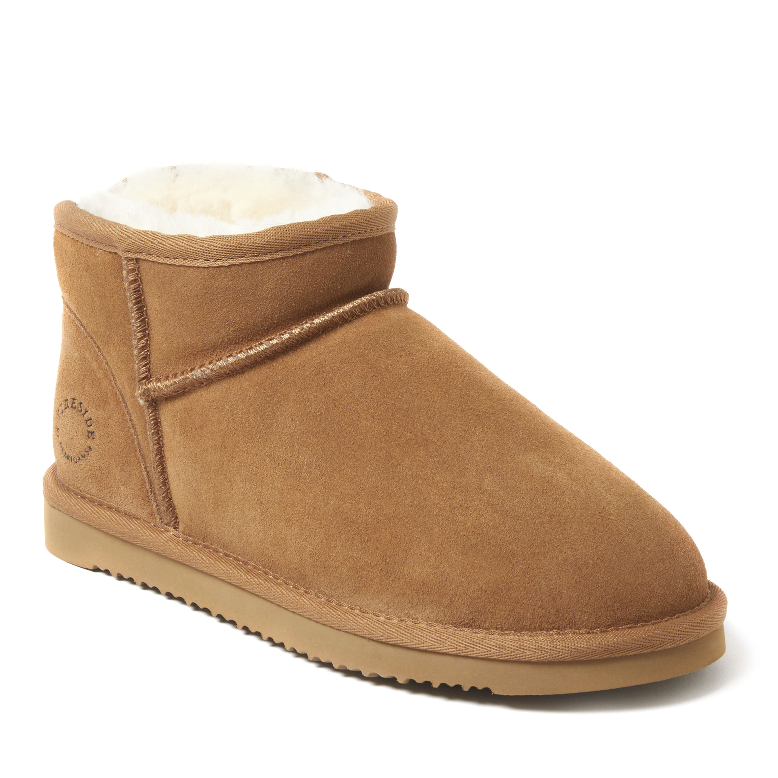 Women's Fireside by Dearfoams Riverland Genuine Shearling Micro Bootie