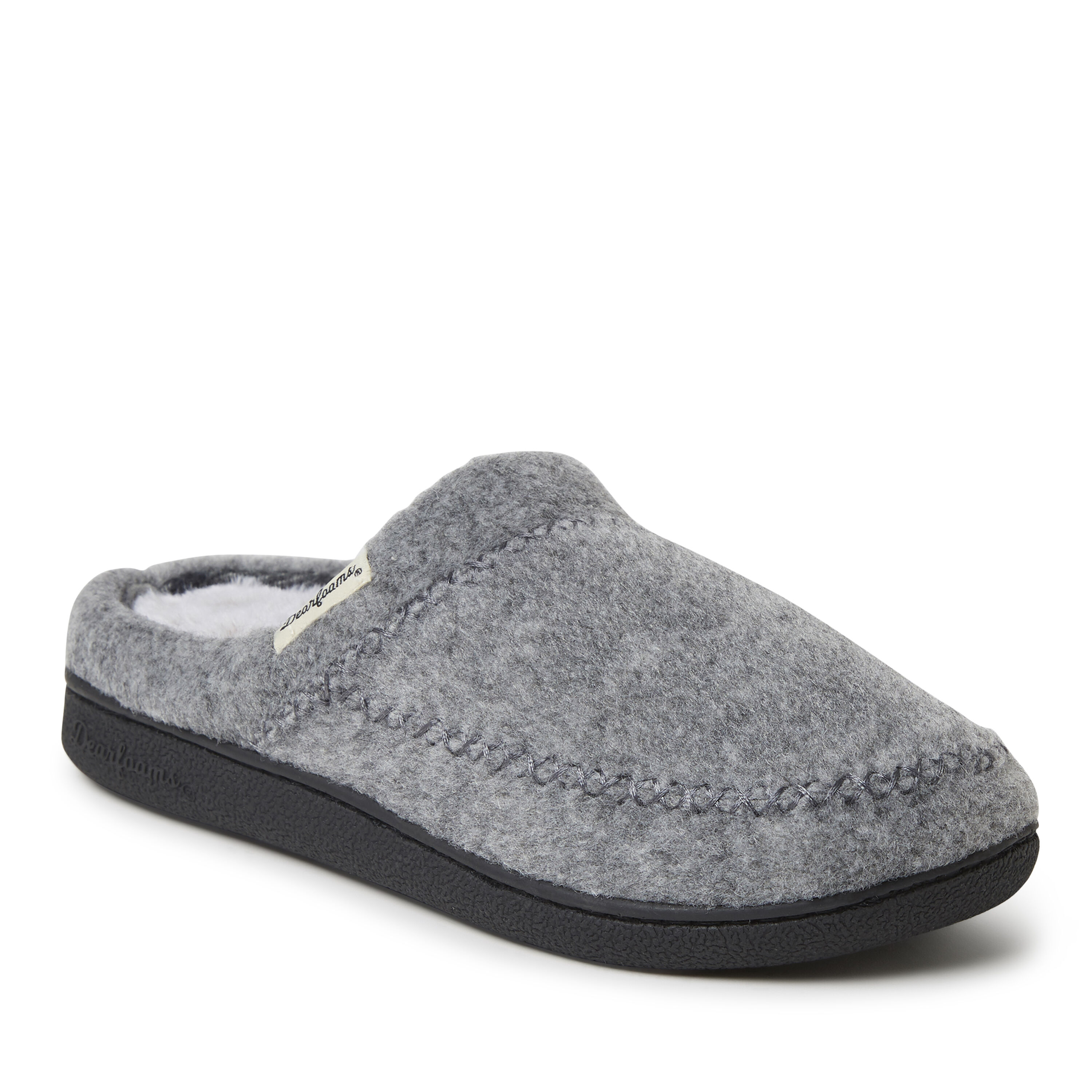 Women's Felted Wool X-Stitch Clog Slipper