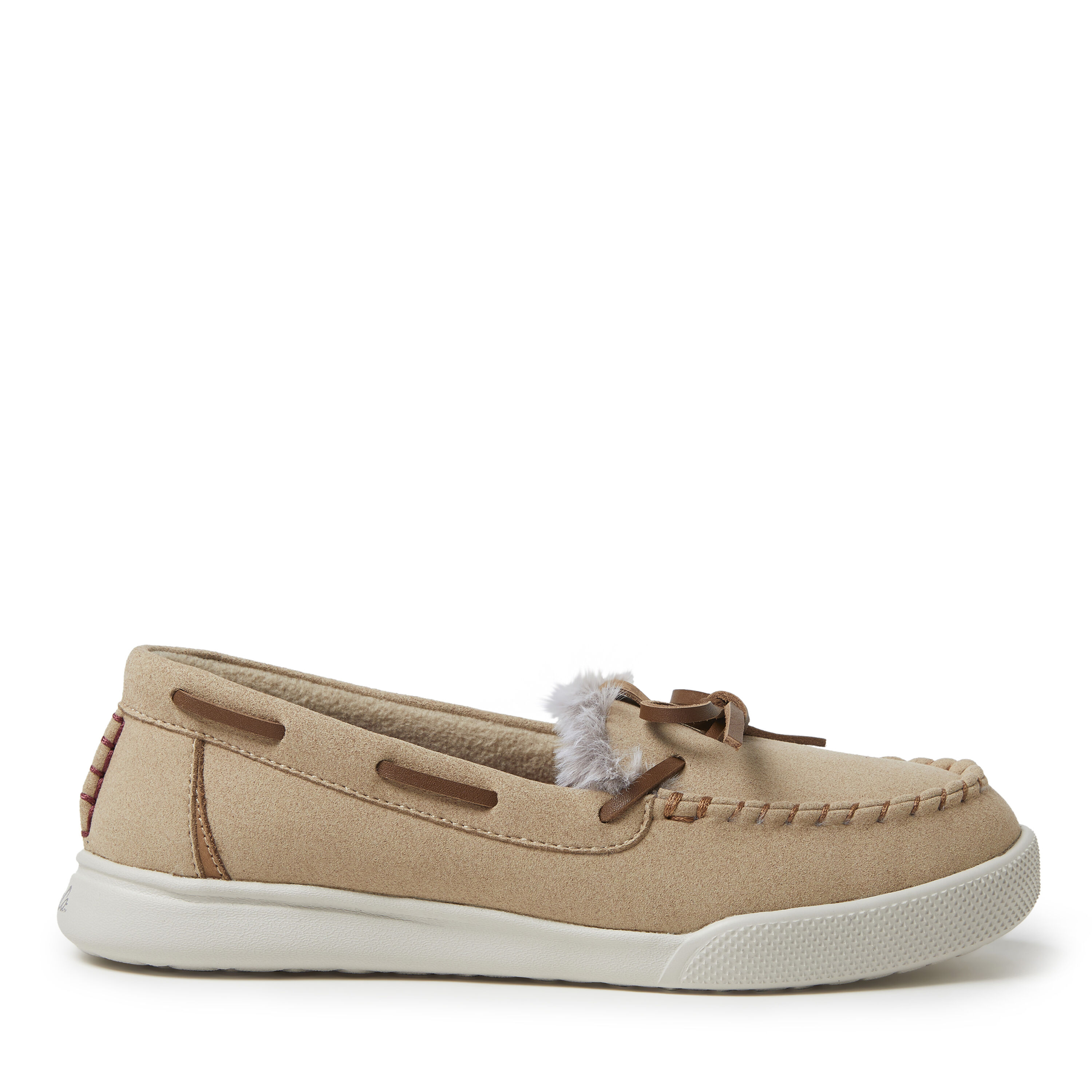 Dearfoams Supply Co. Women's Robin Ultrasuede Moccasin with Tie