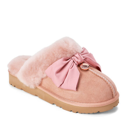 Women's Sydney Dream Bow Genuine Shearling Scuff