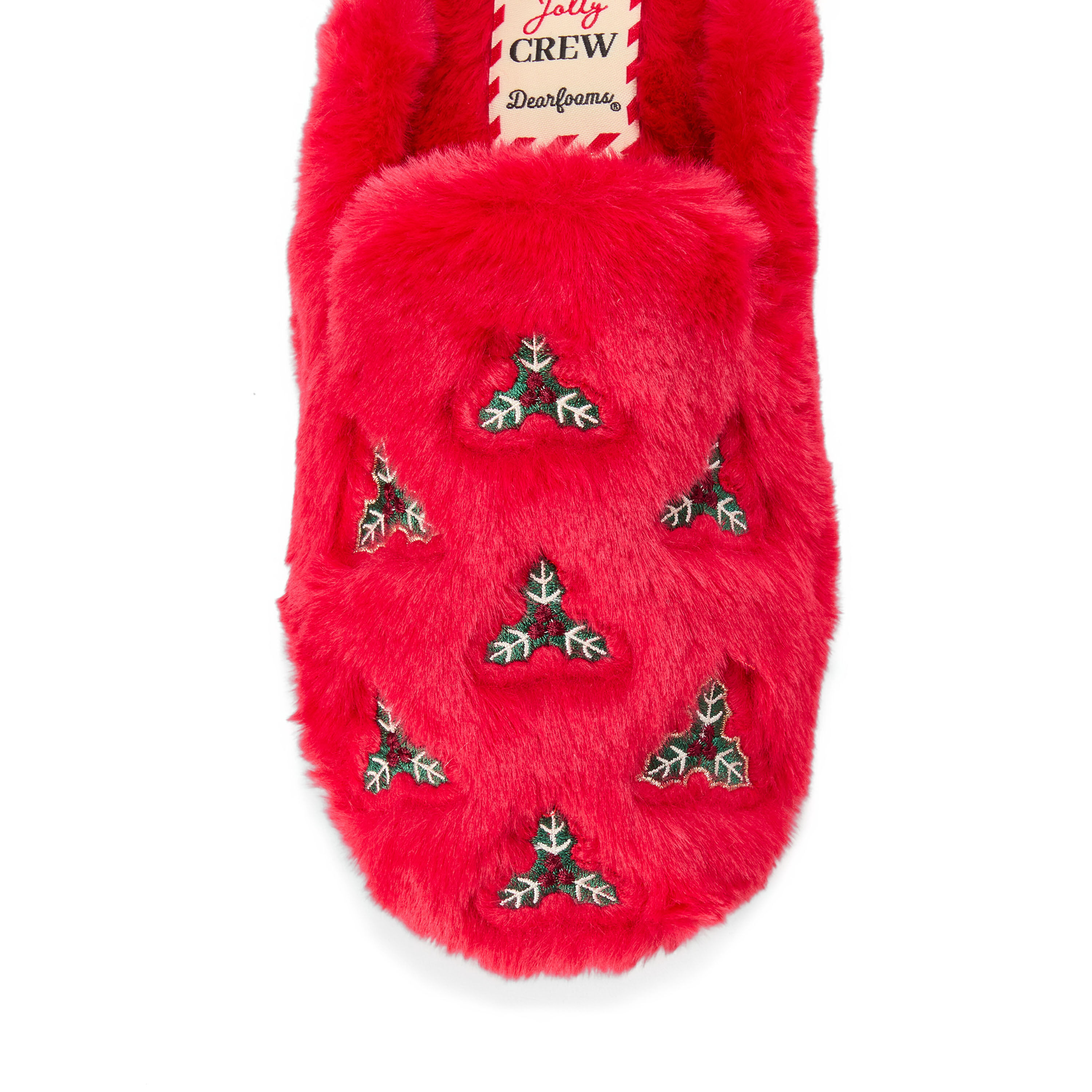 Women's Holiday Fur Shaped Tab Scuff