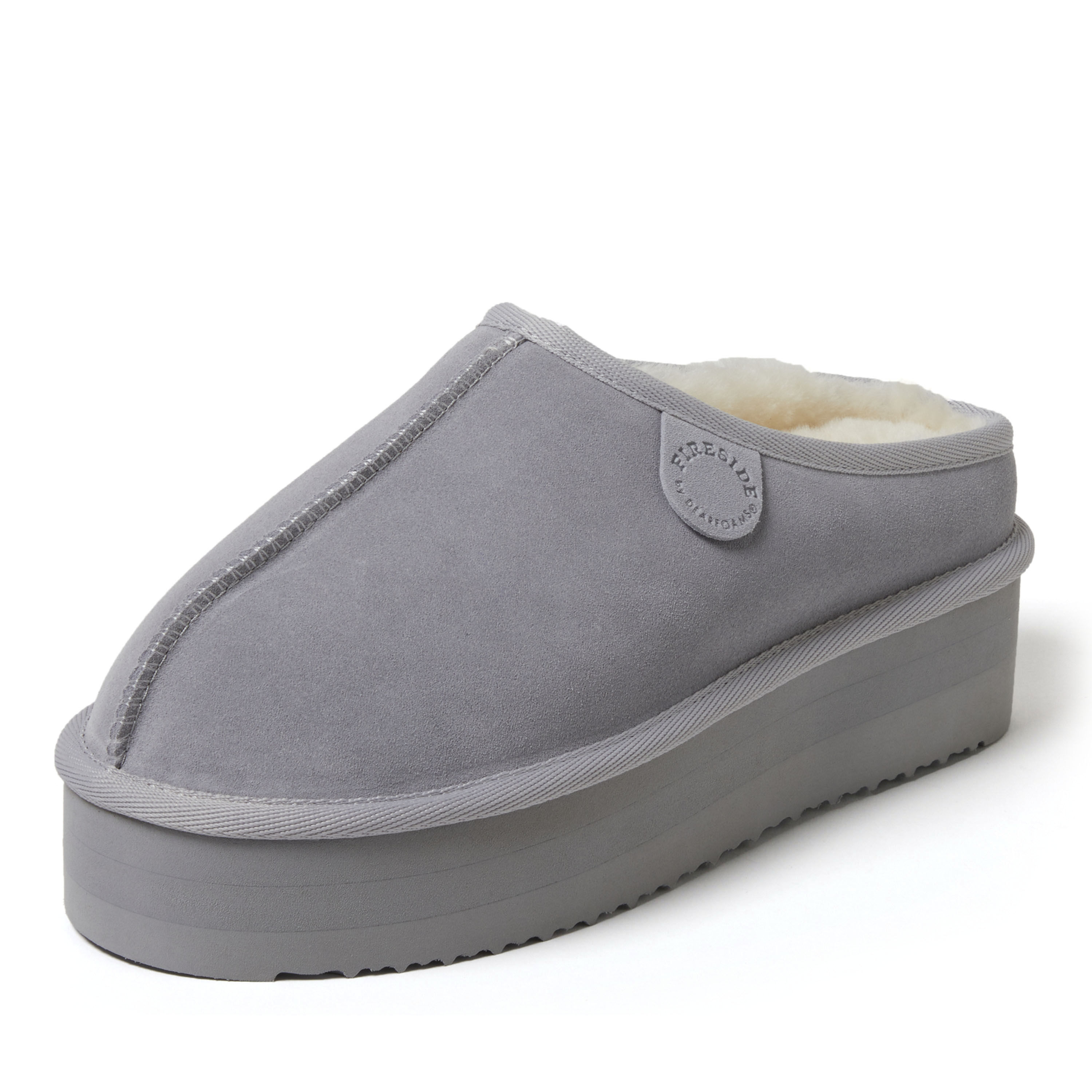 Women's Fireside by Dearfoams Queenstown Platform Genuine Shearling Clog