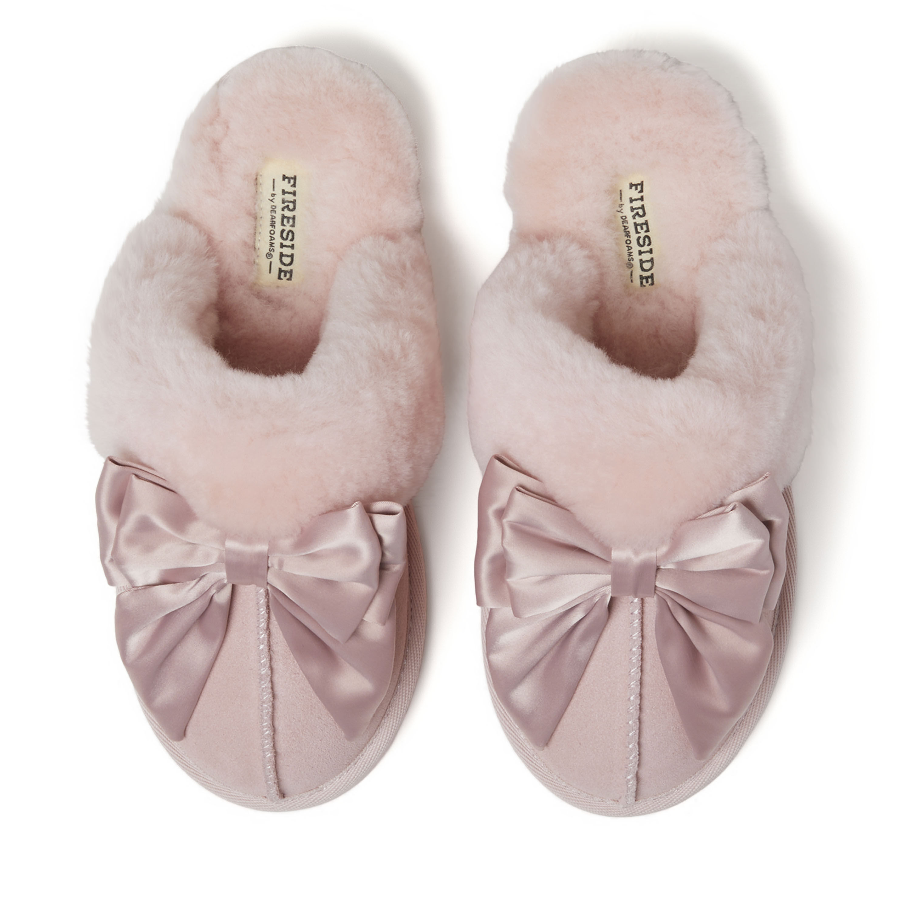 Women's Fireside by Dearfoams Sydney Genuine Shearling Scuff with Bow