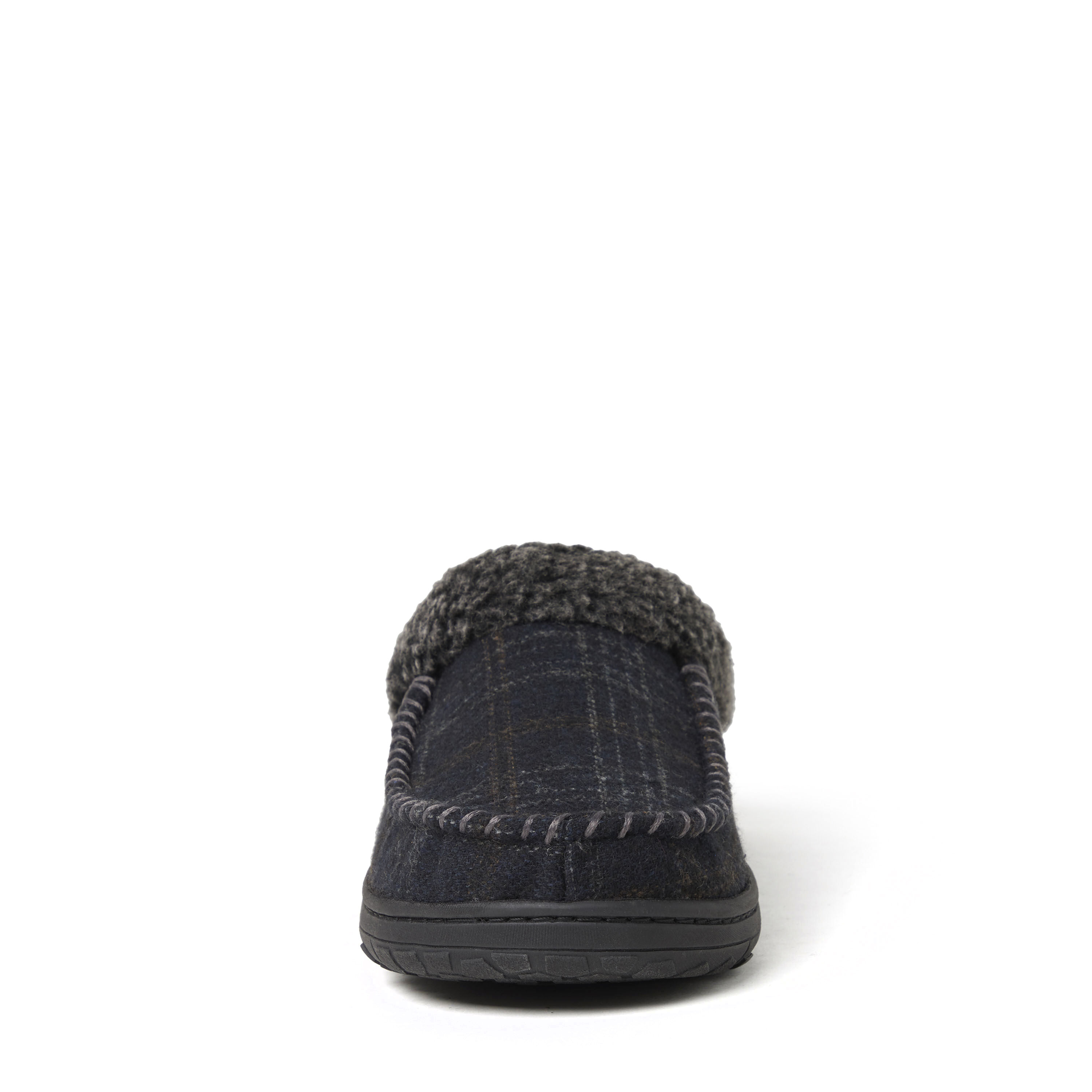 Men's dearfoams microsuede sale whipstitch trim clog slippers