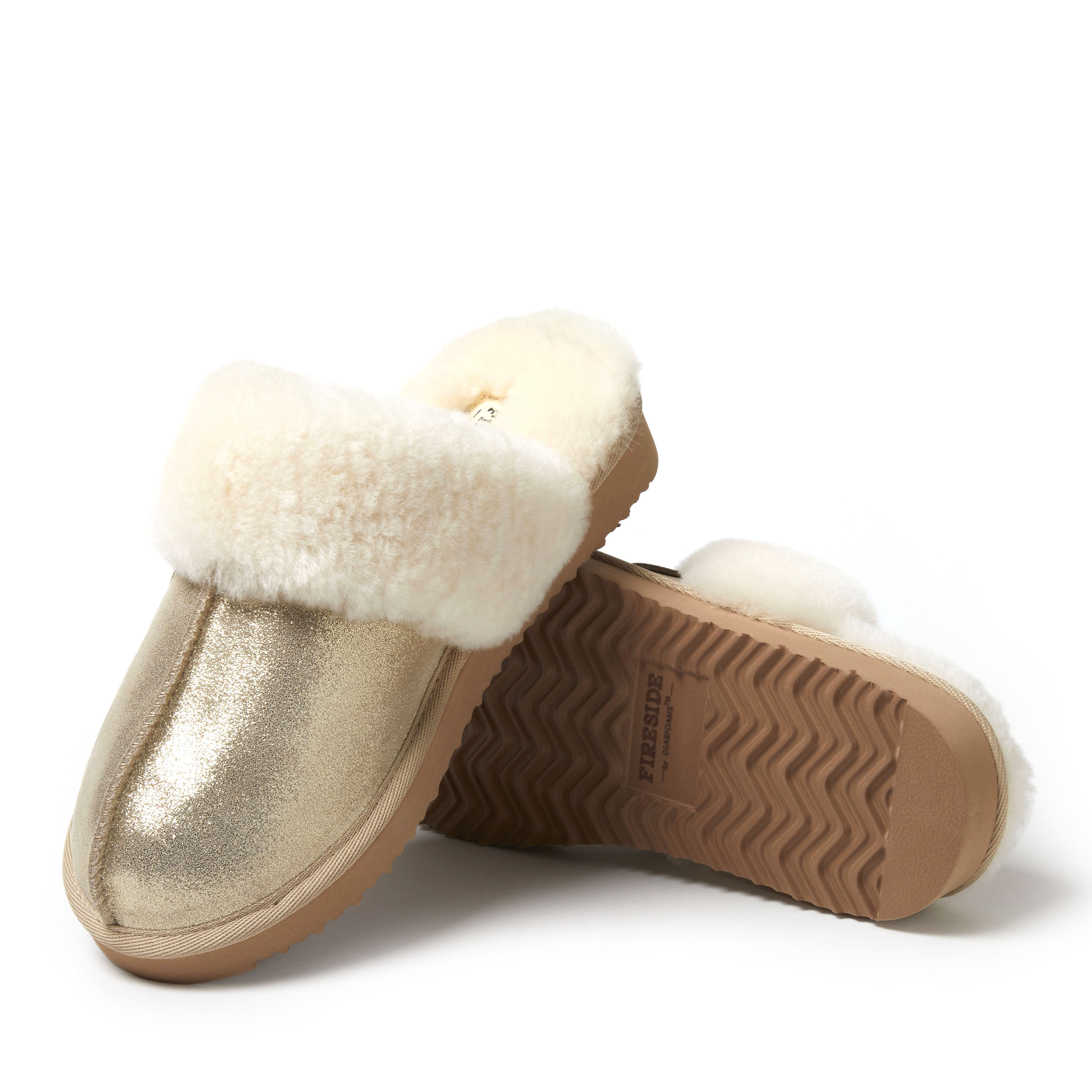 Dearfoams women's fireside sydney genuine deals shearling scuff stores