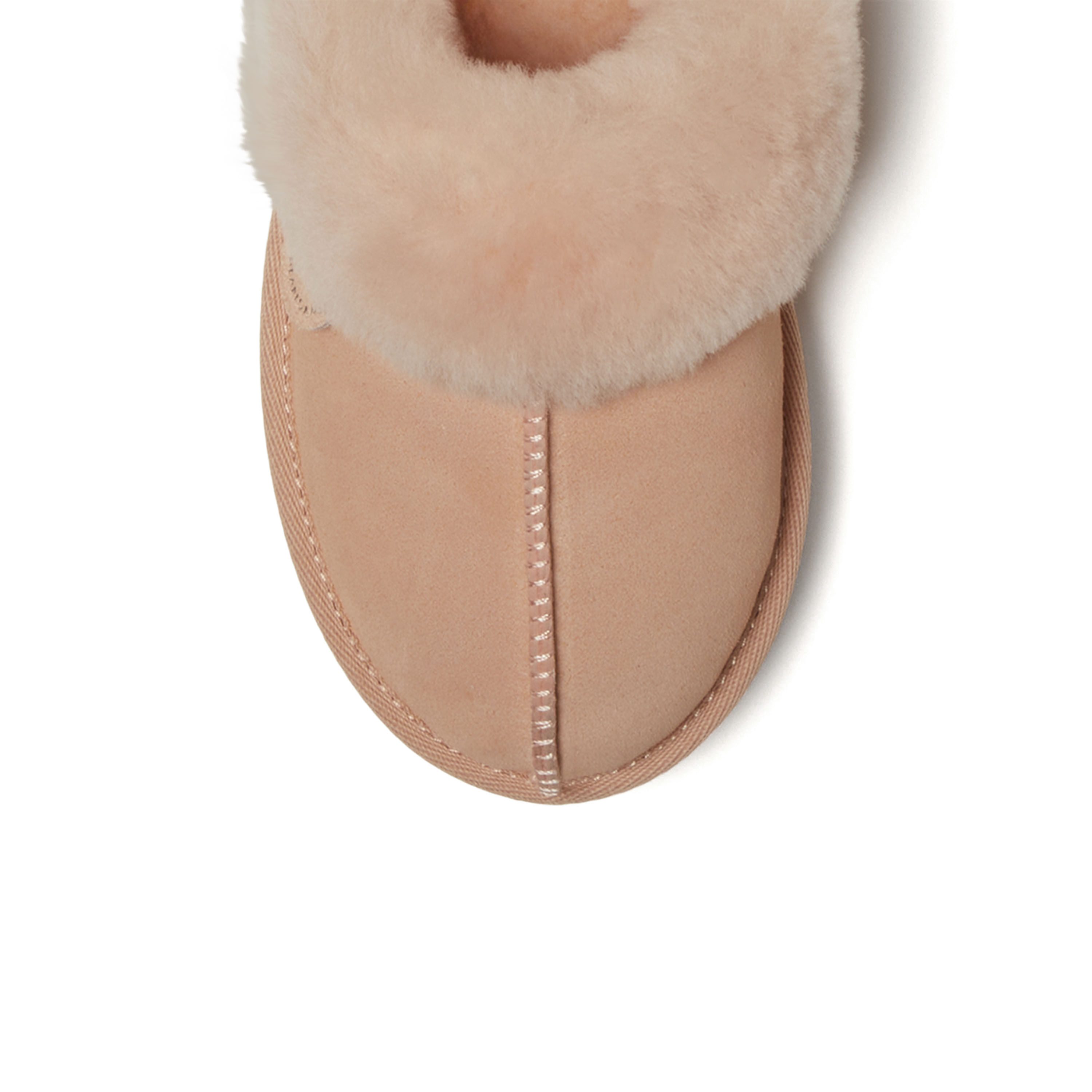 Women's Fireside by Dearfoams Melton Genuine Shearling Platform Scuff