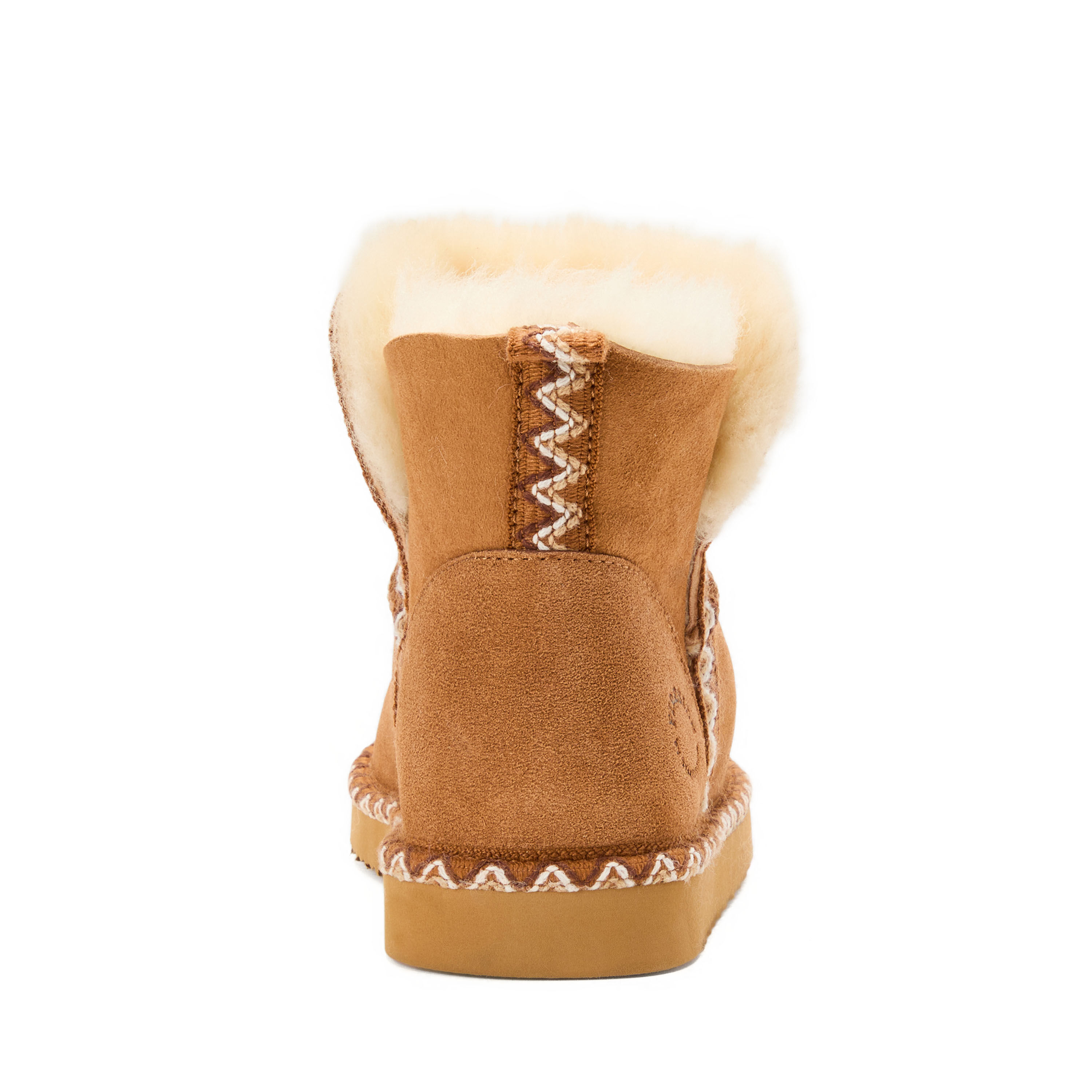 Women's Fireside by Dearfoams Perth Genuine Shearling Fold Down Bootie With Taping