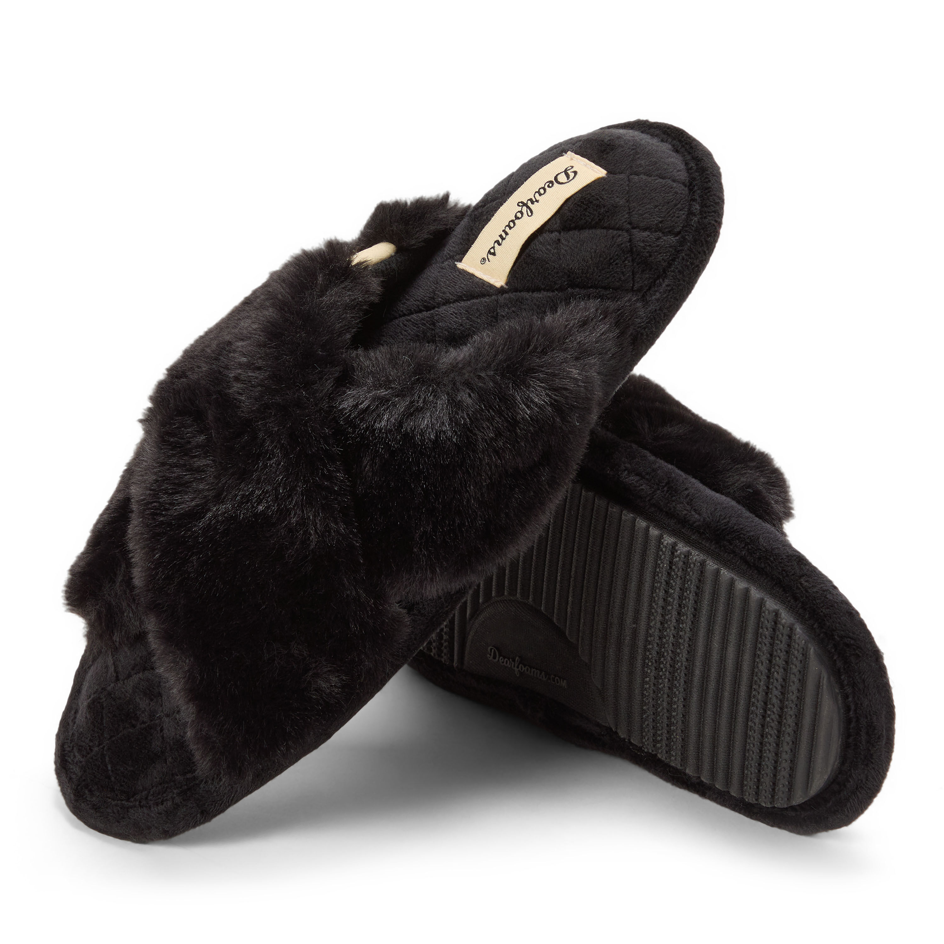 Women's Jessica Furry Crossband Slide Slipper