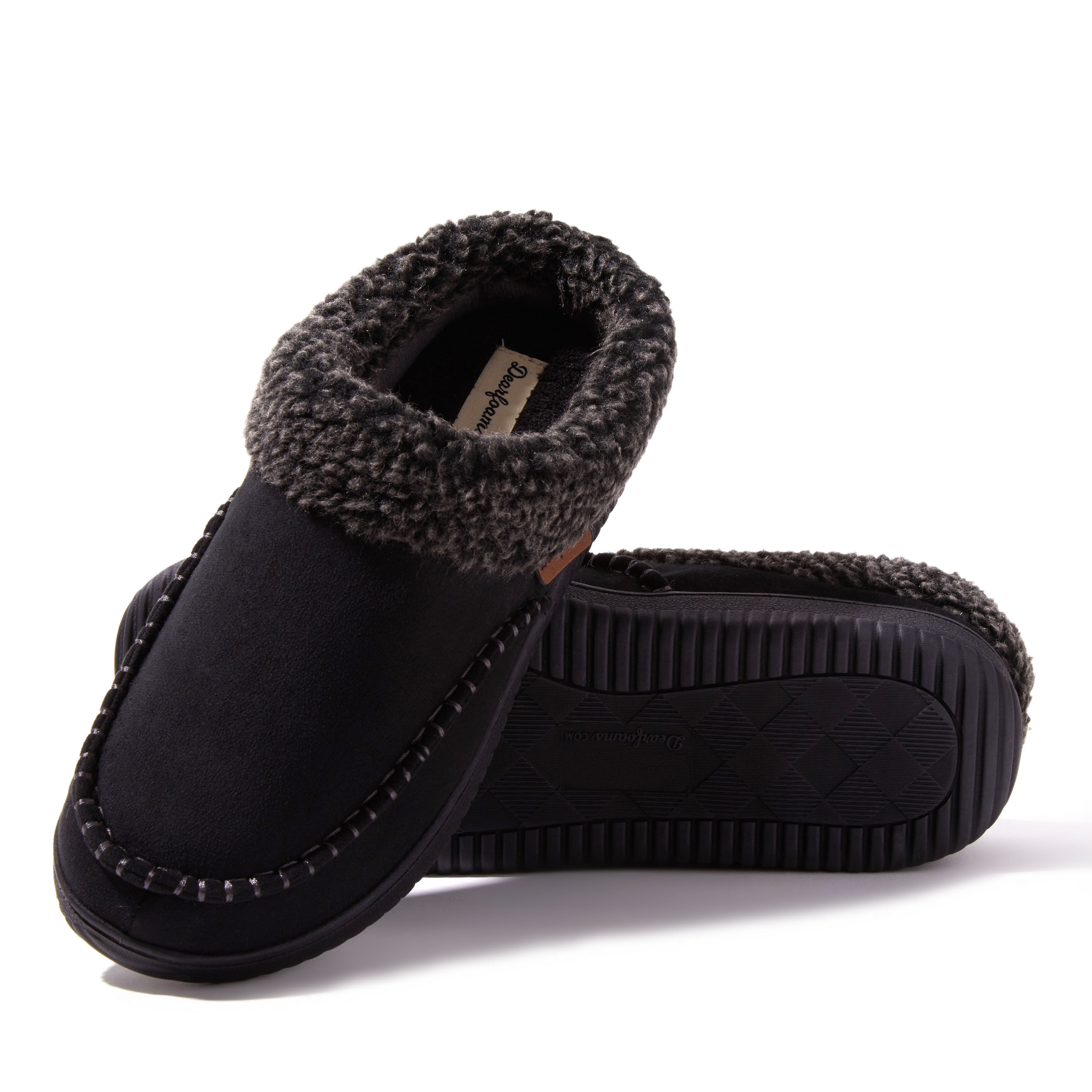 Dearfoams men's memory foam slippers on sale