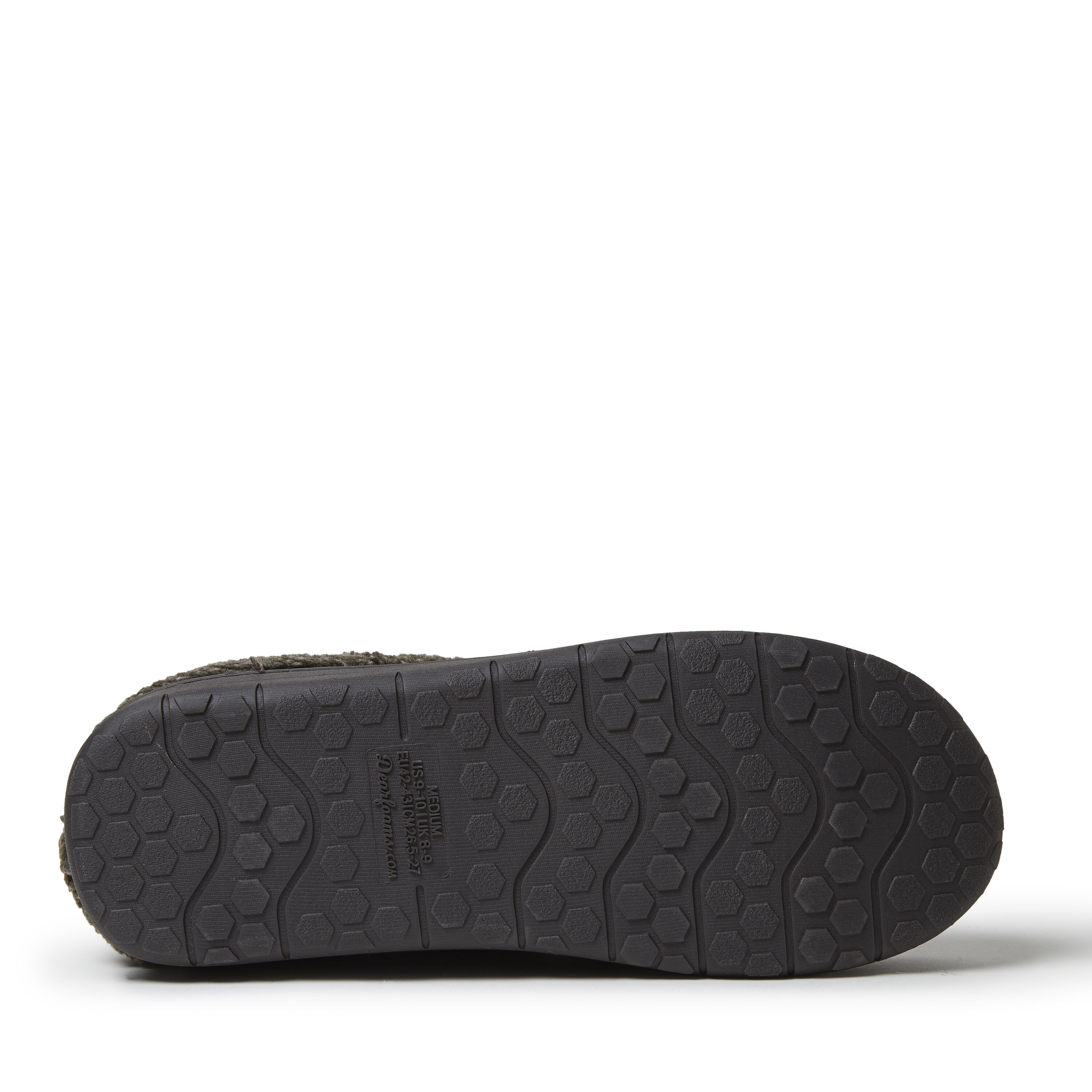 Men's dearfoams microsuede shop whipstitch trim clog slippers