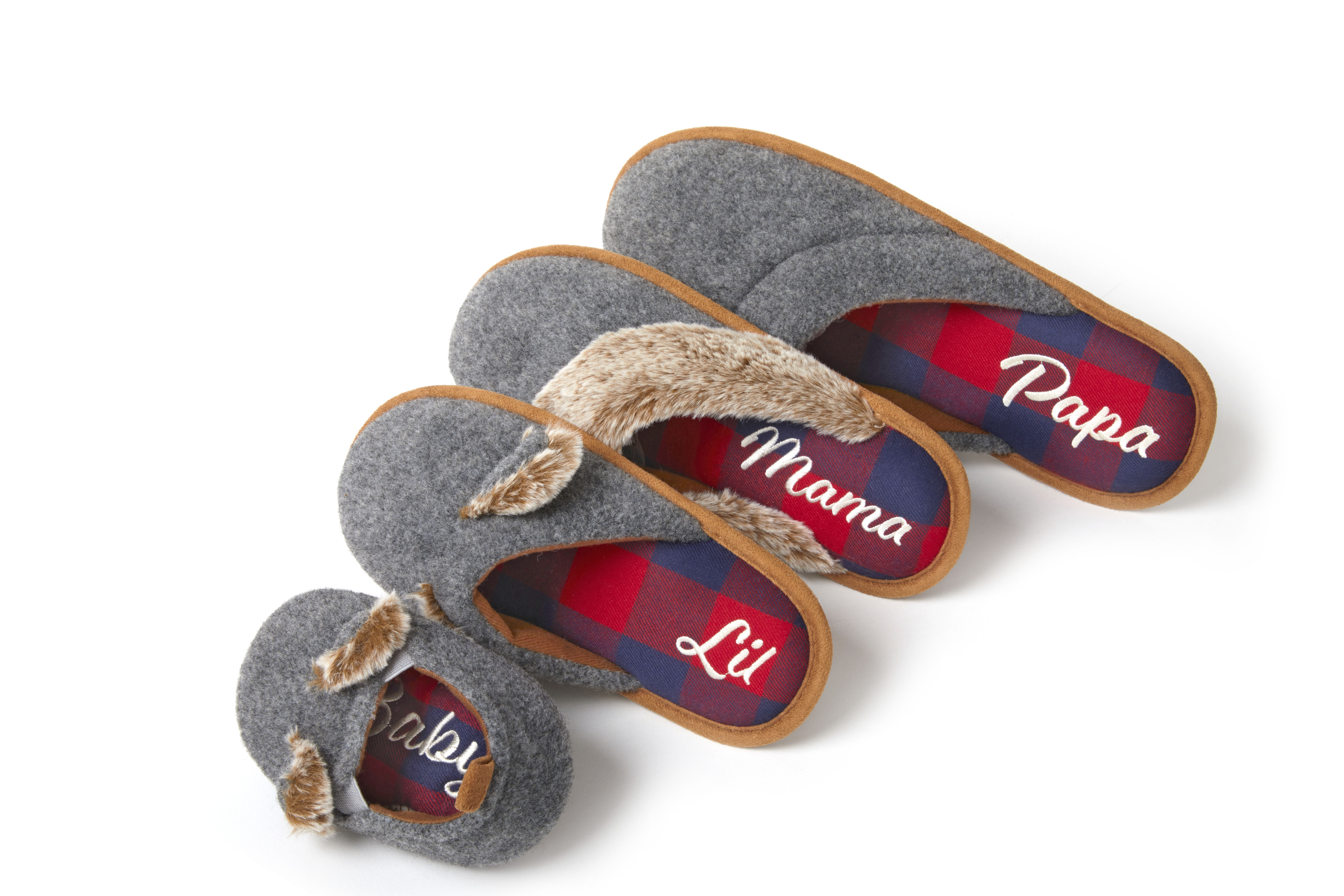 Kid's Family Scuff with Lil Bear Embroidery