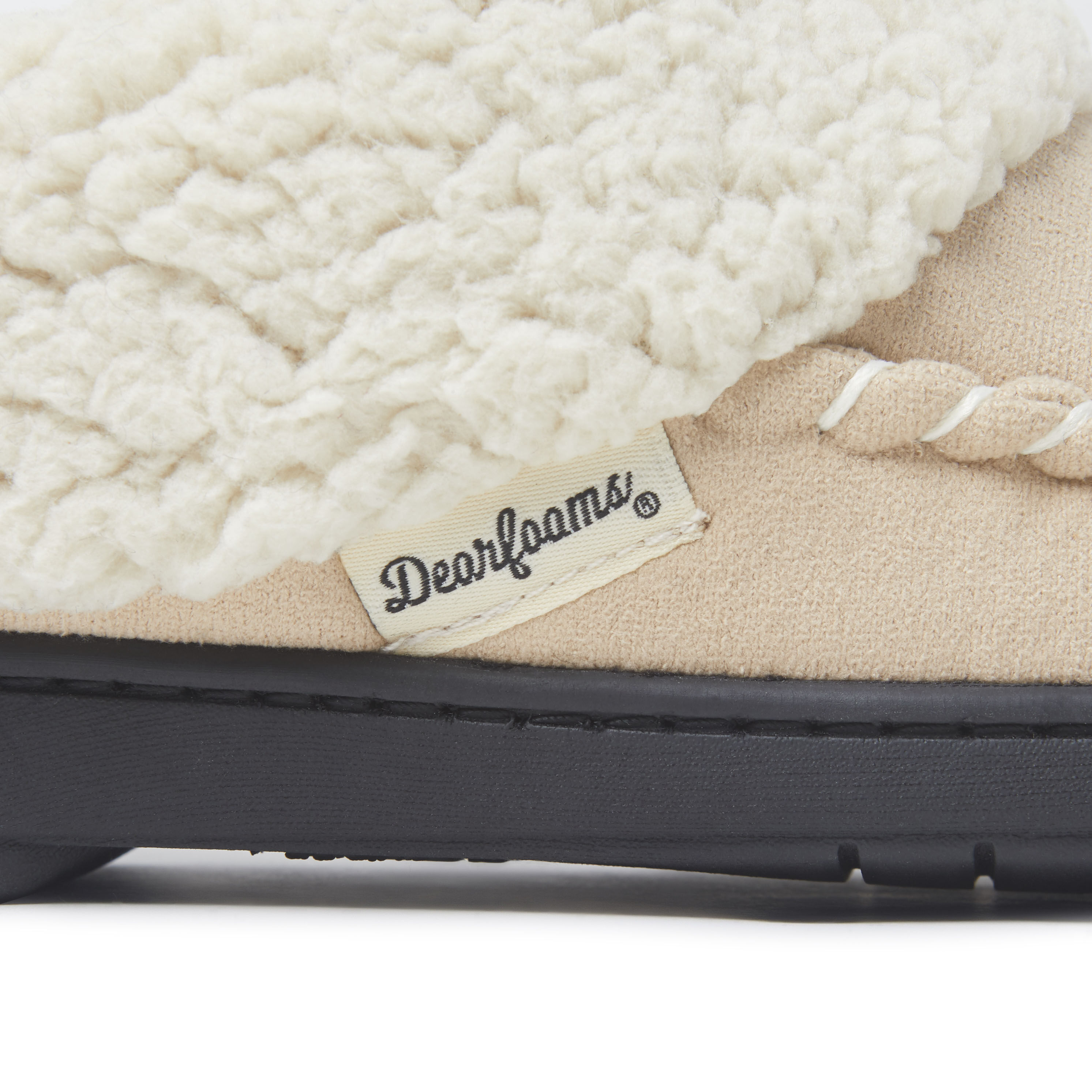 Women's Microsuede Clog Slipper with Whipstitch