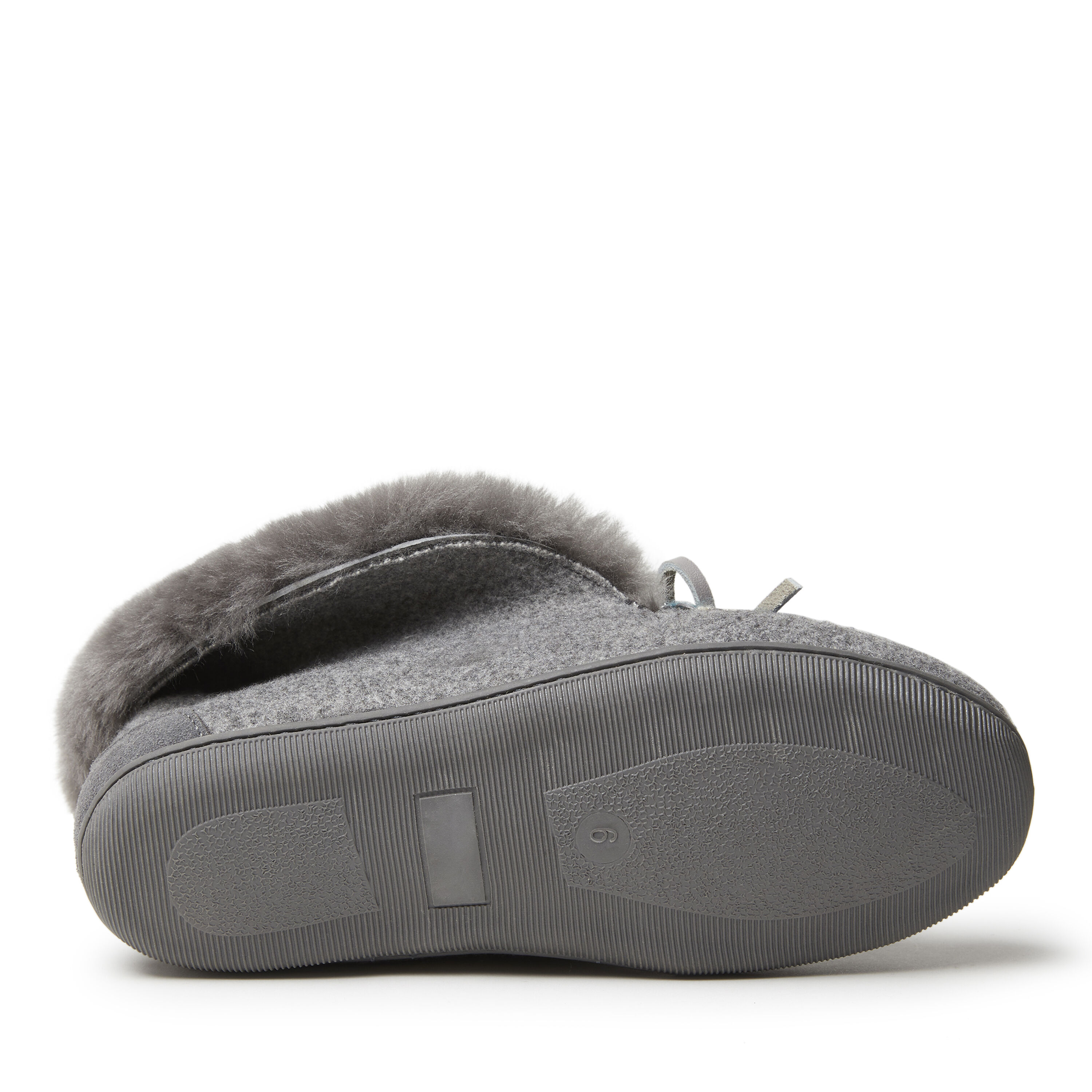 Women's Brisbane Sparkle Fairisle Knit, Microwool and Genuine Shearling Foldover Moccasin Slipper with Tie