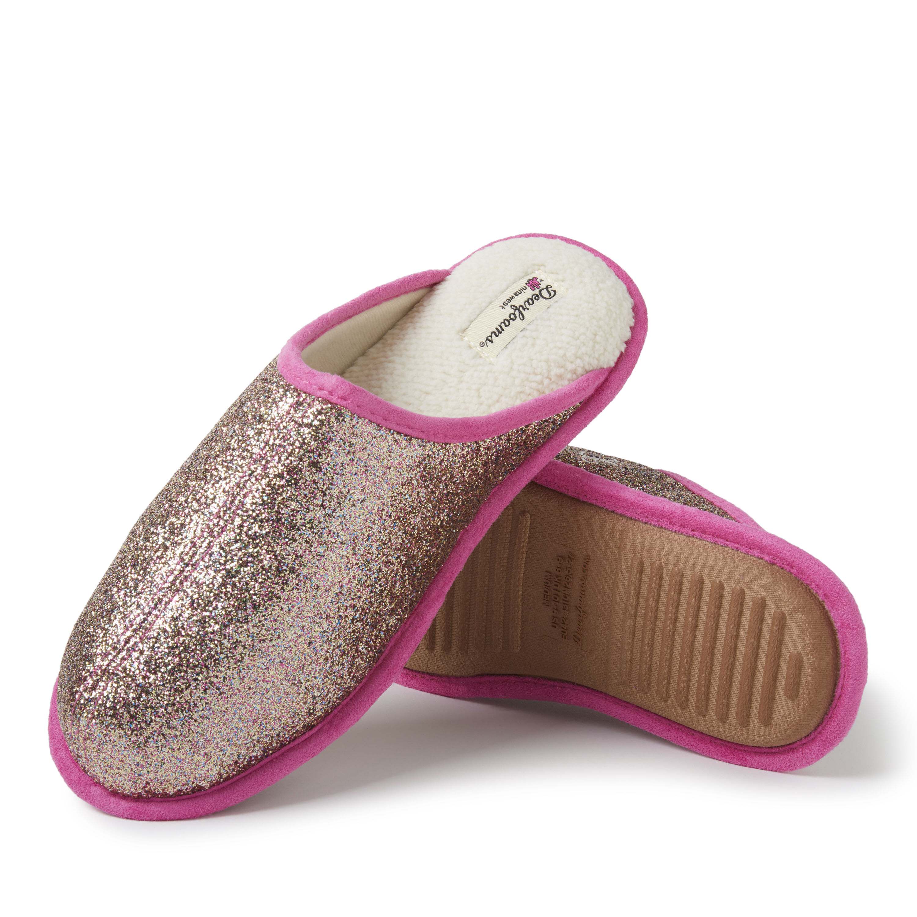 Unisex Nina West Glitter Scuff Slipper