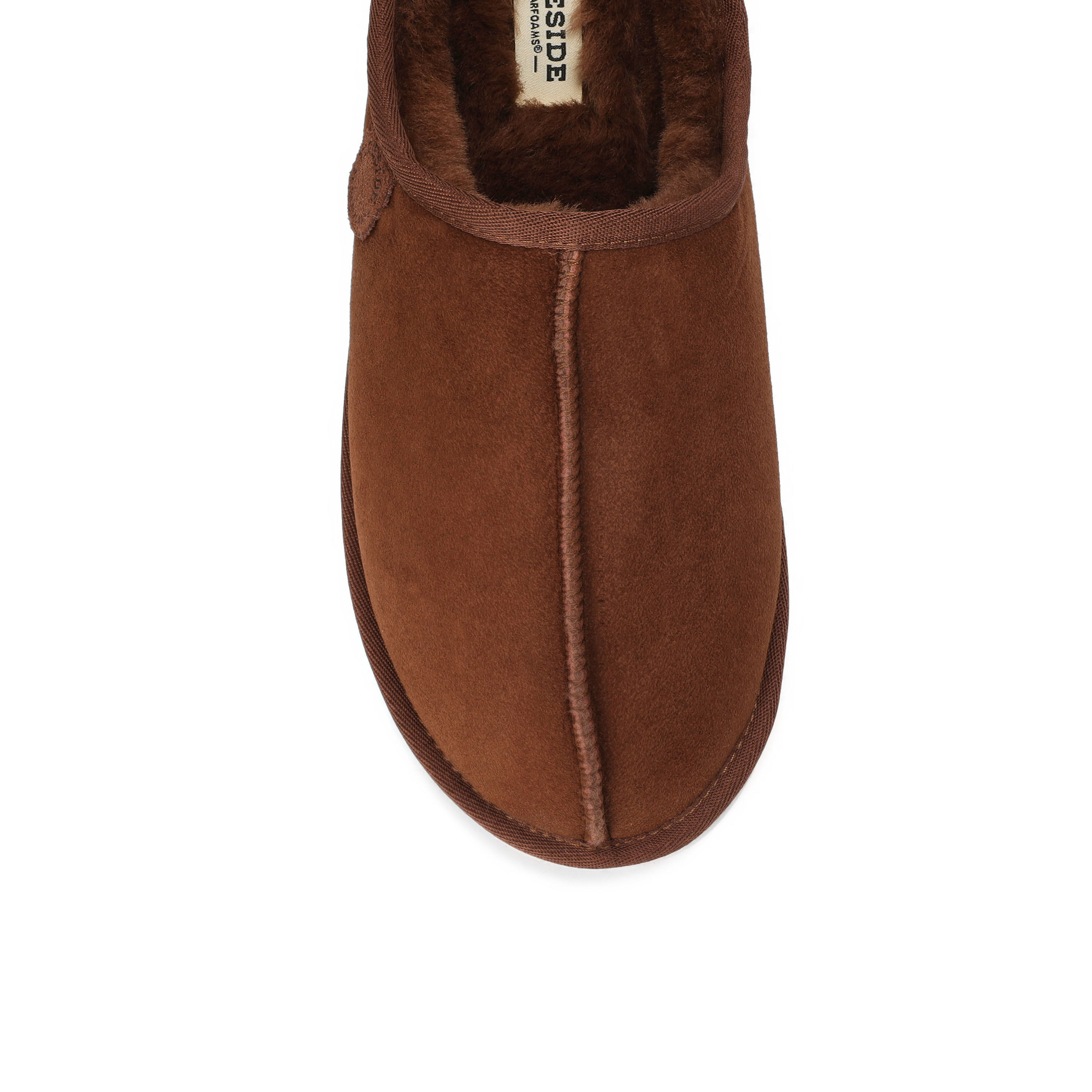 Men's Fireside by Dearfoams Grafton Genuine Shearling Clog Slipper with Woven Accent