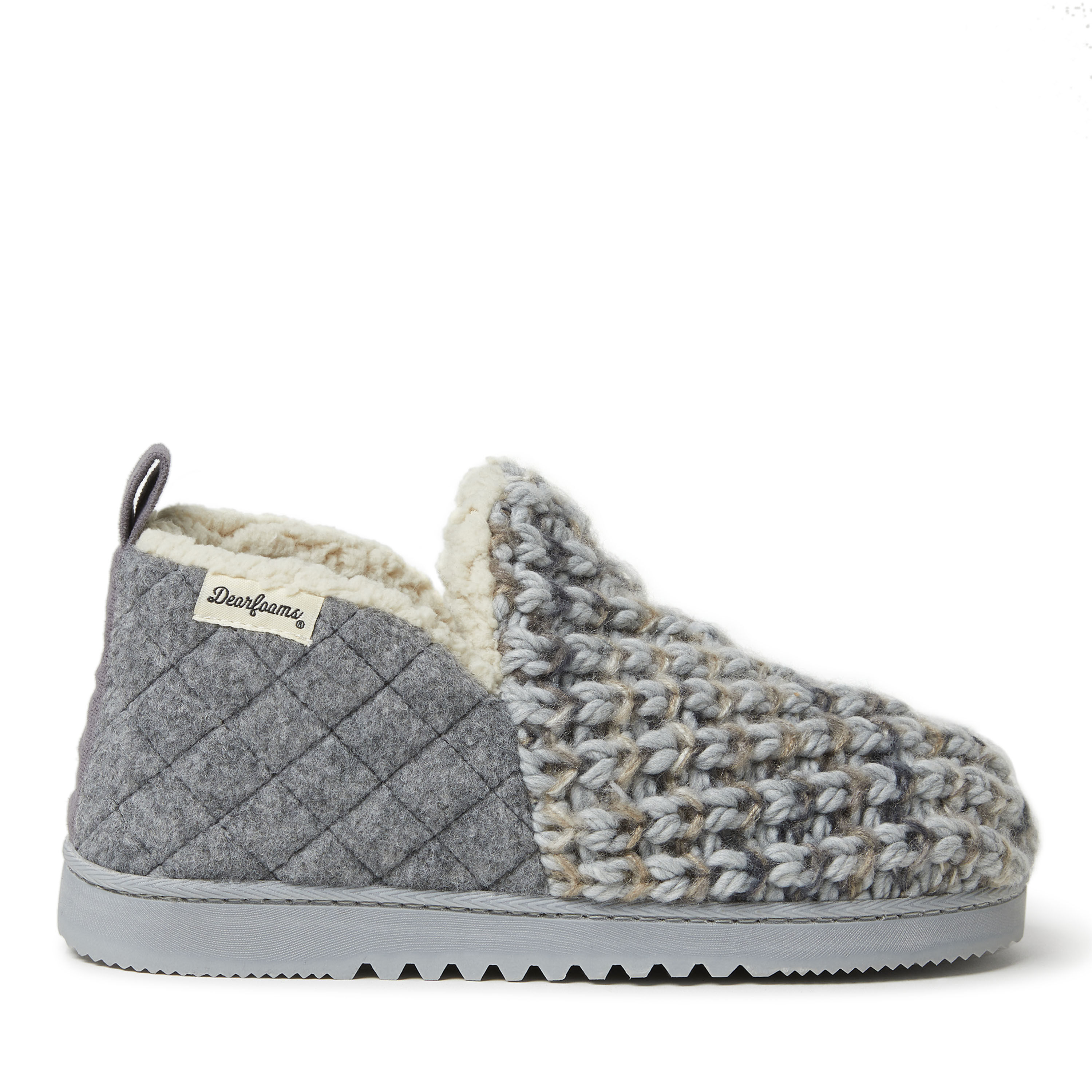 Women's Textured Knit and Microwool Bootie Slipper