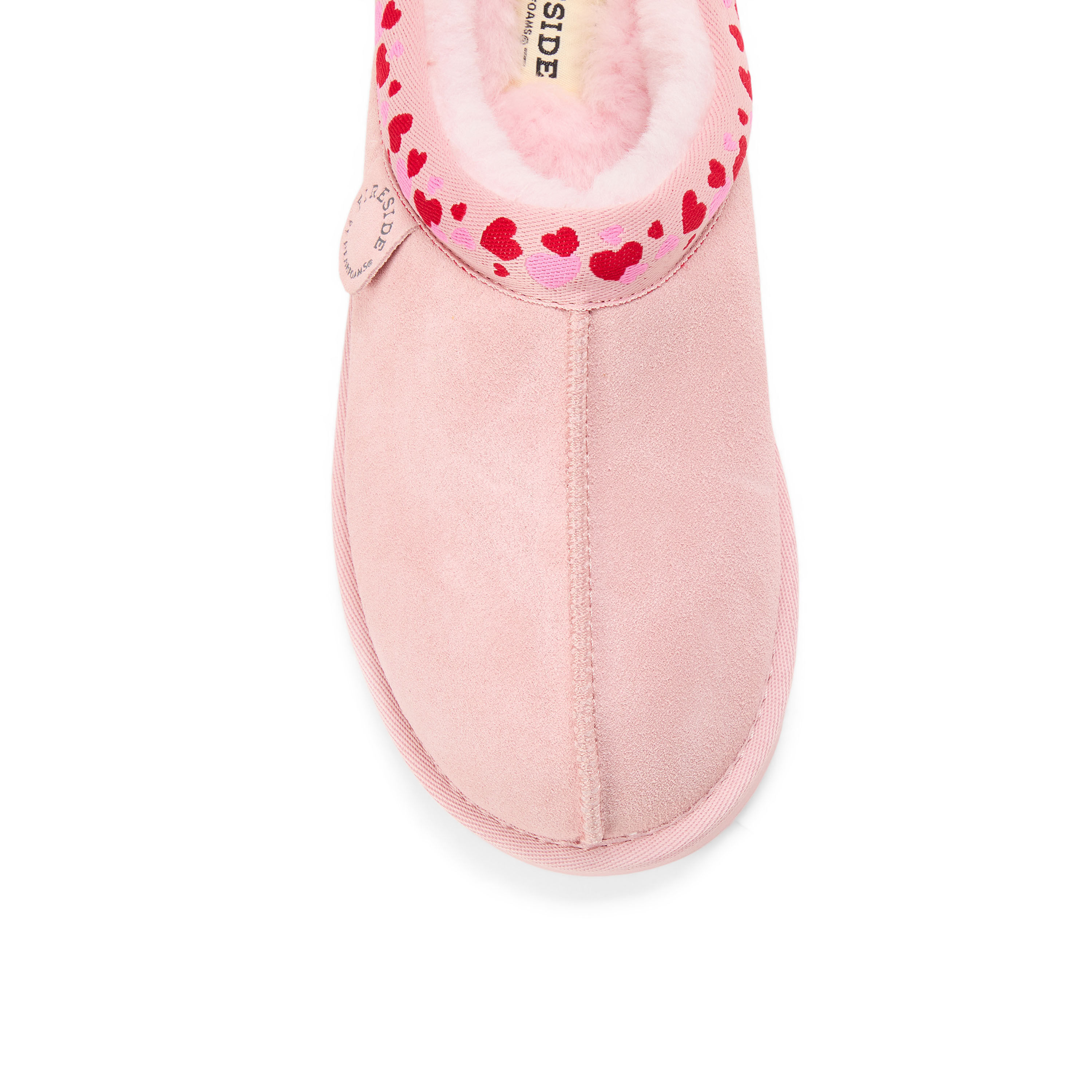 Women's Fireside by Dearfoams Greta Genuine Shearling Clog With Taping