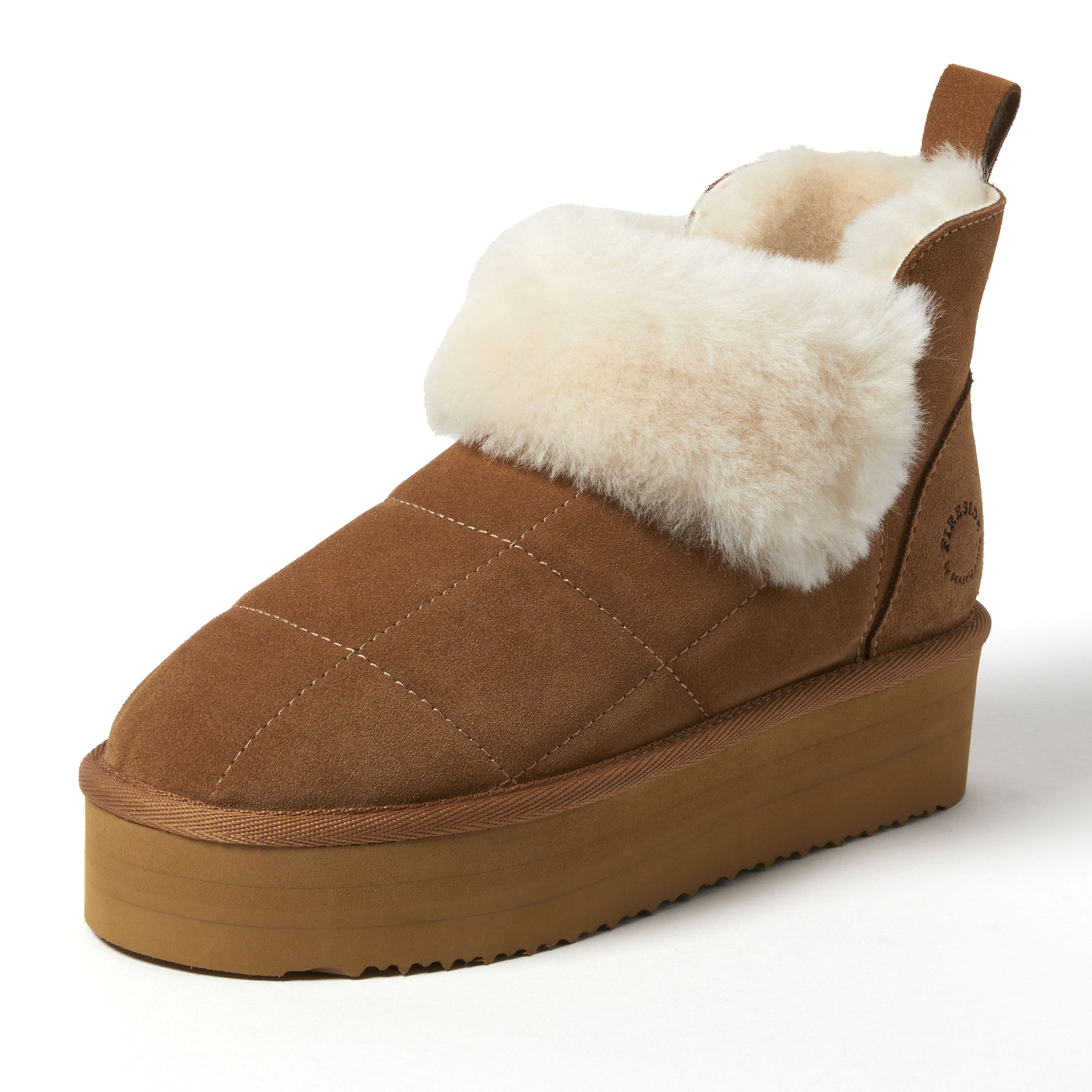 Women's Bayswater Genuine Shearling Quilted Platform Bootie