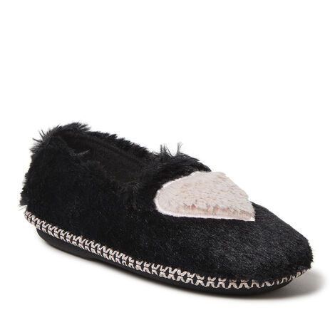 Kids Mia Furry Closed Back with Heart Detail Slipper