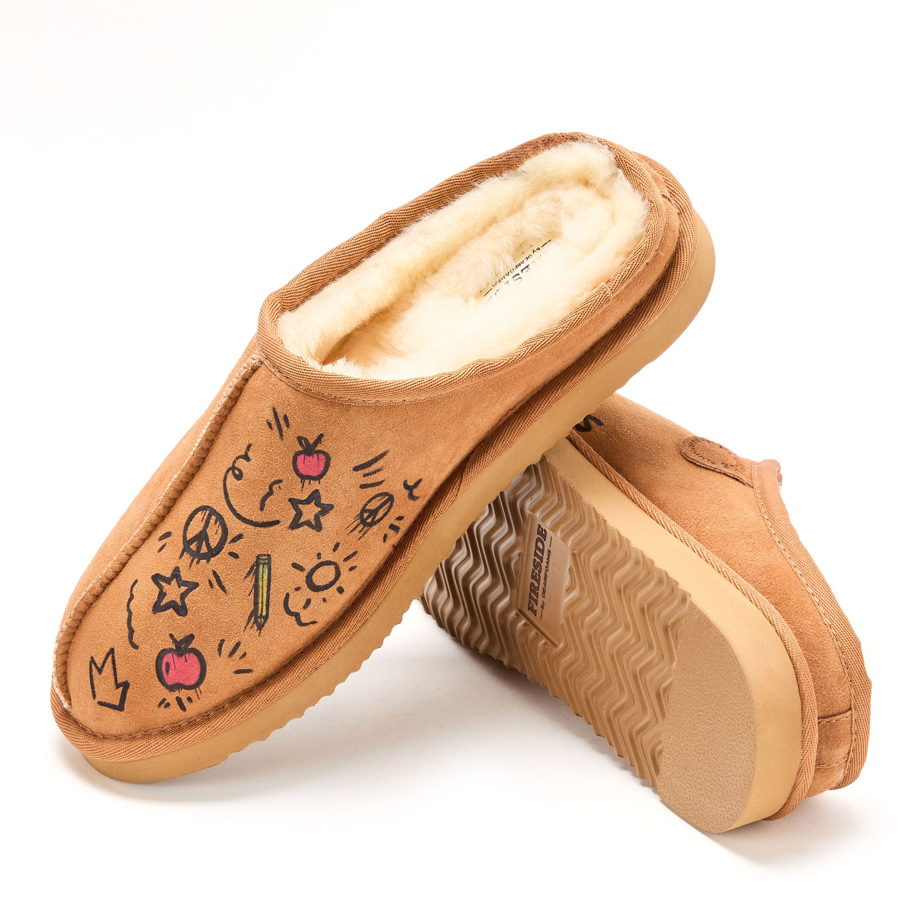 Men's Fireside by Dearfoams Kindness Wins Grafton Genuine Shearling Clog-Online Exclusive