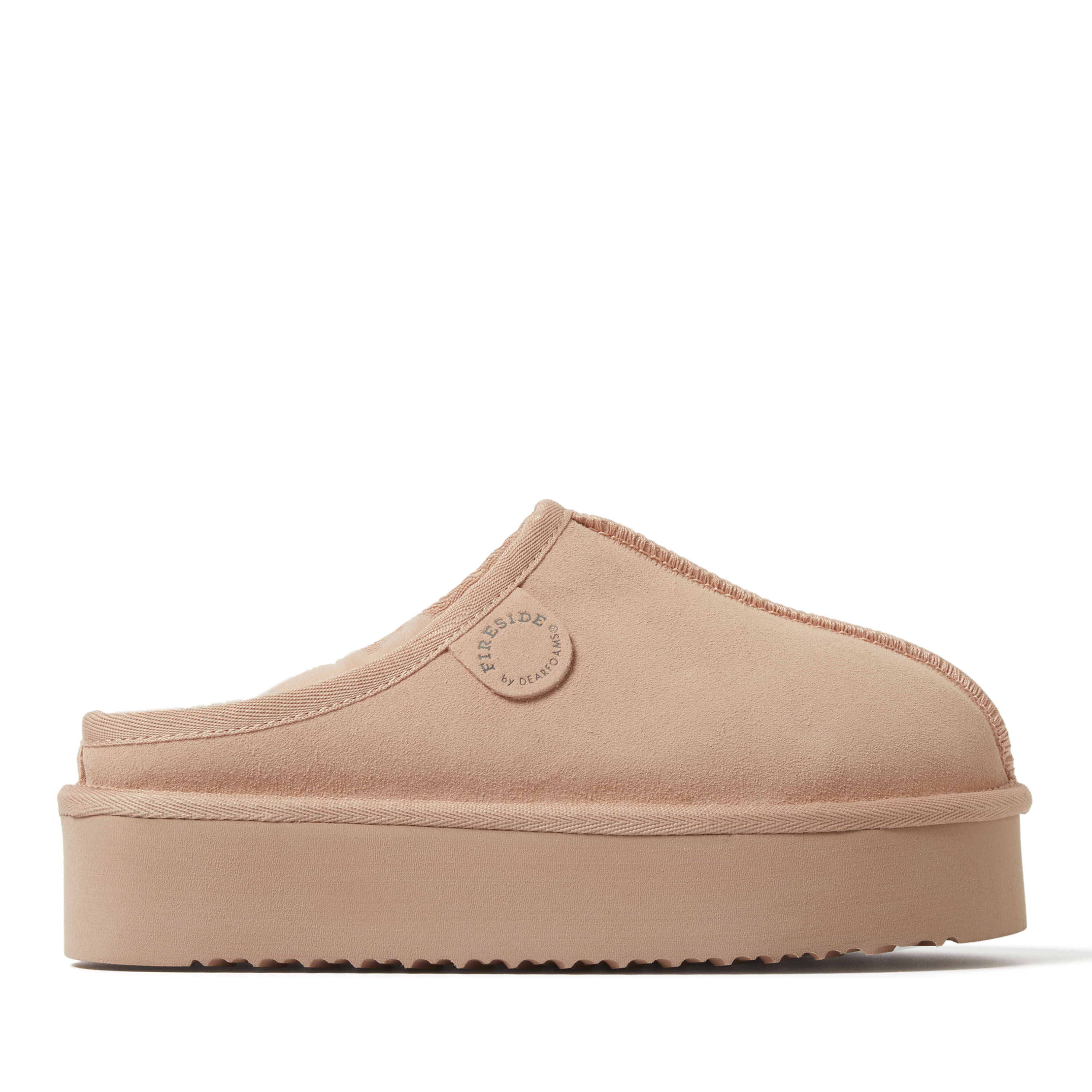 Women's Fireside by Dearfoams Queenstown Platform Genuine Shearling Clog