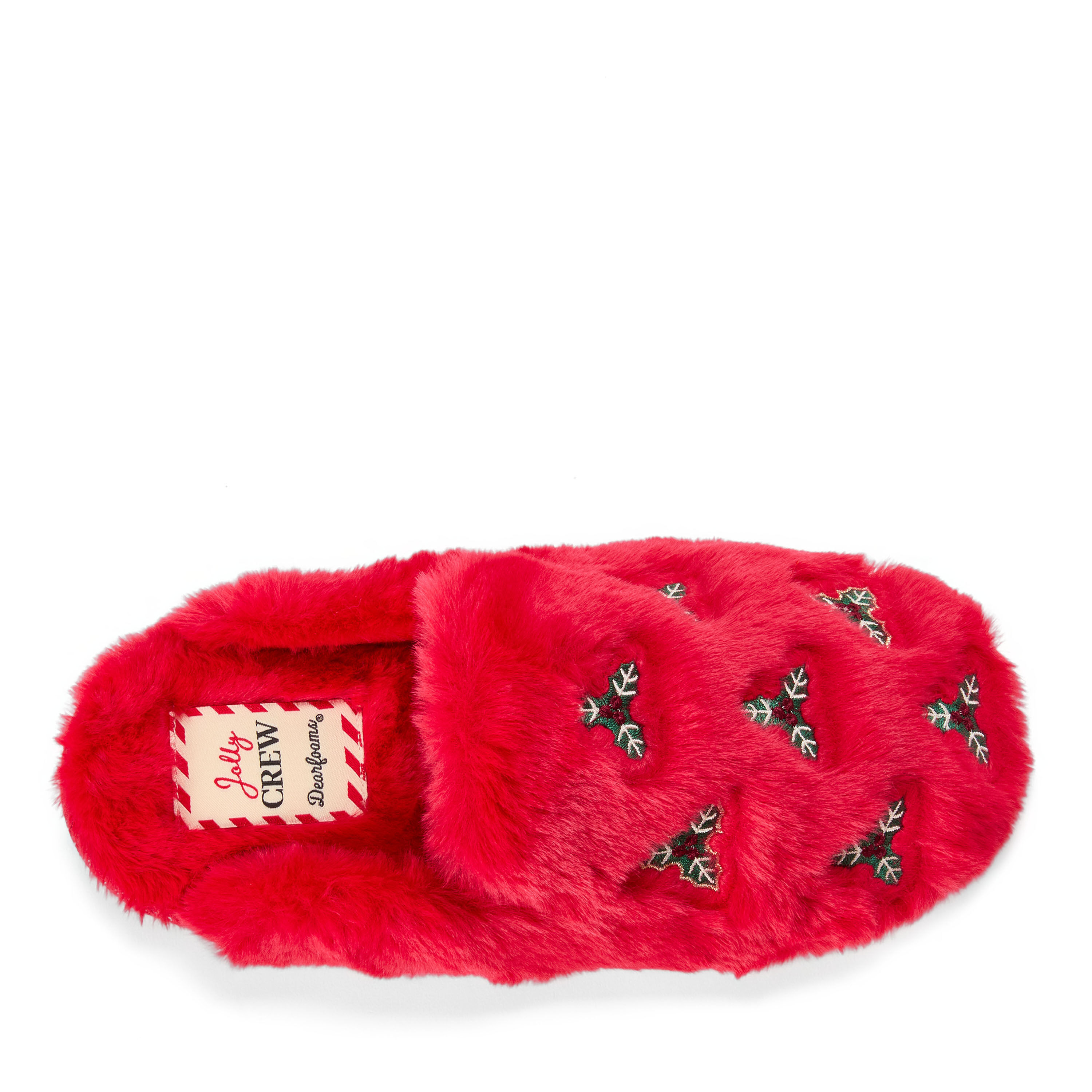 Women's Holiday Fur Shaped Tab Scuff