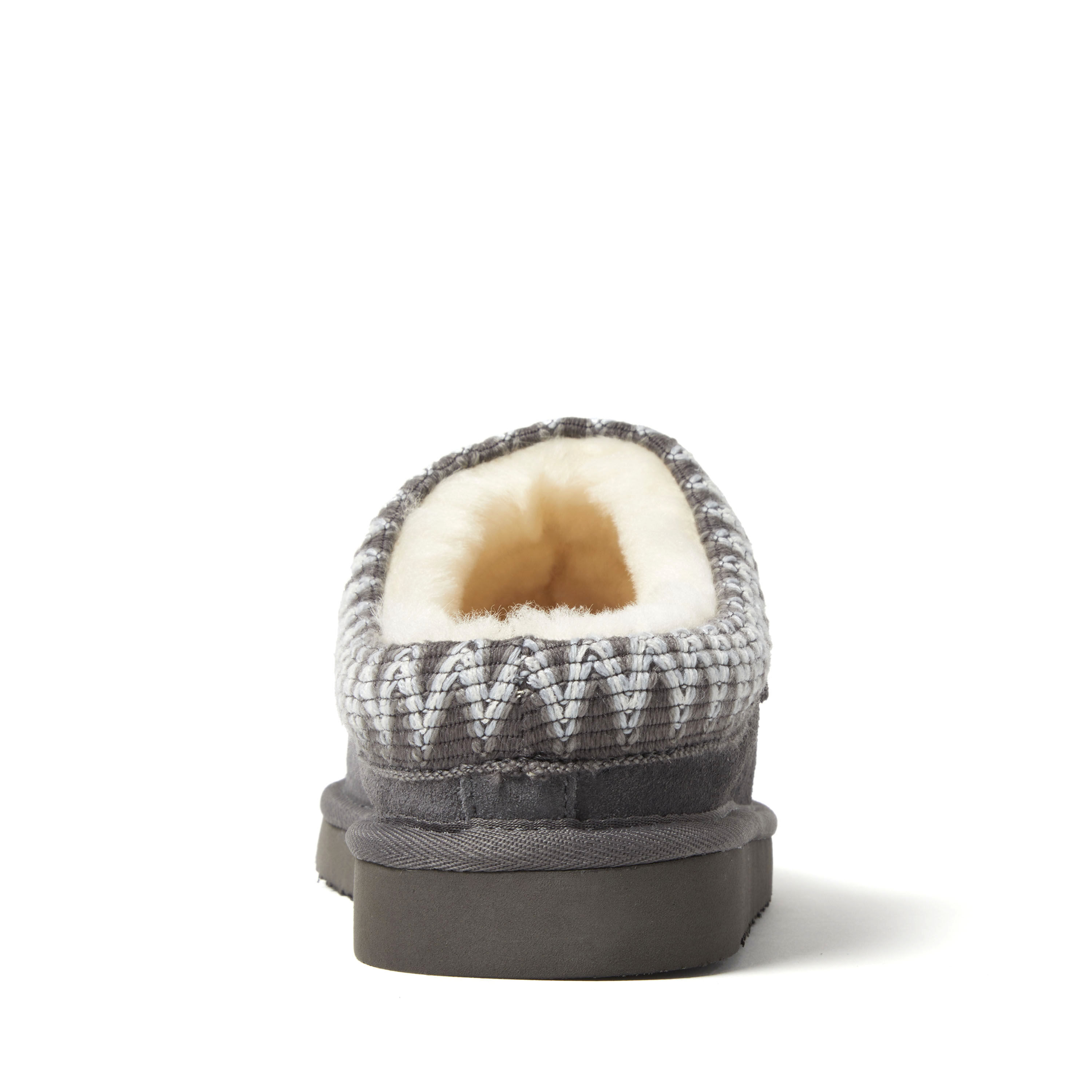 Women's Fireside by Dearfoams Greta Genuine Shearling Clog With Taping