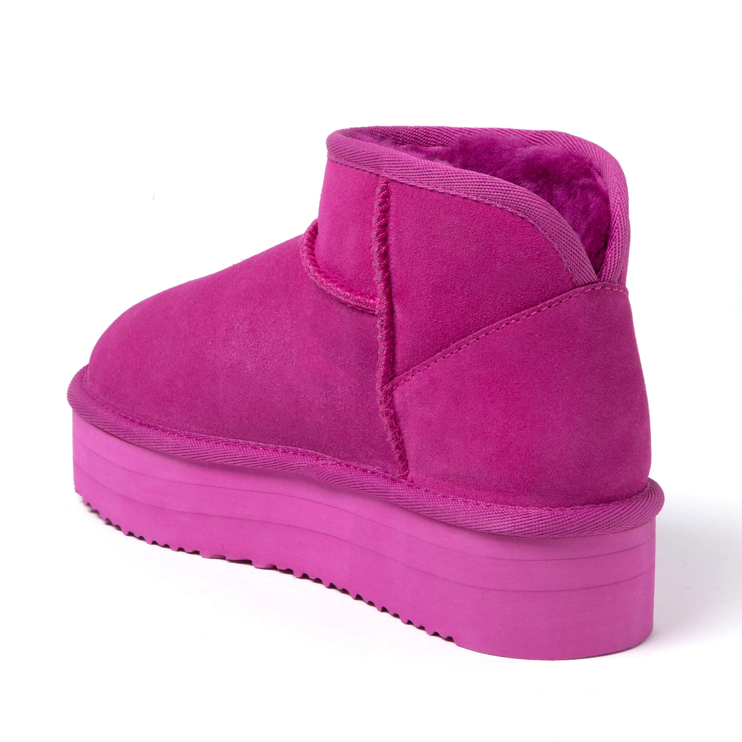 Women's Fireside by Dearfoams Kingston Genuine Shearling Platform Bootie