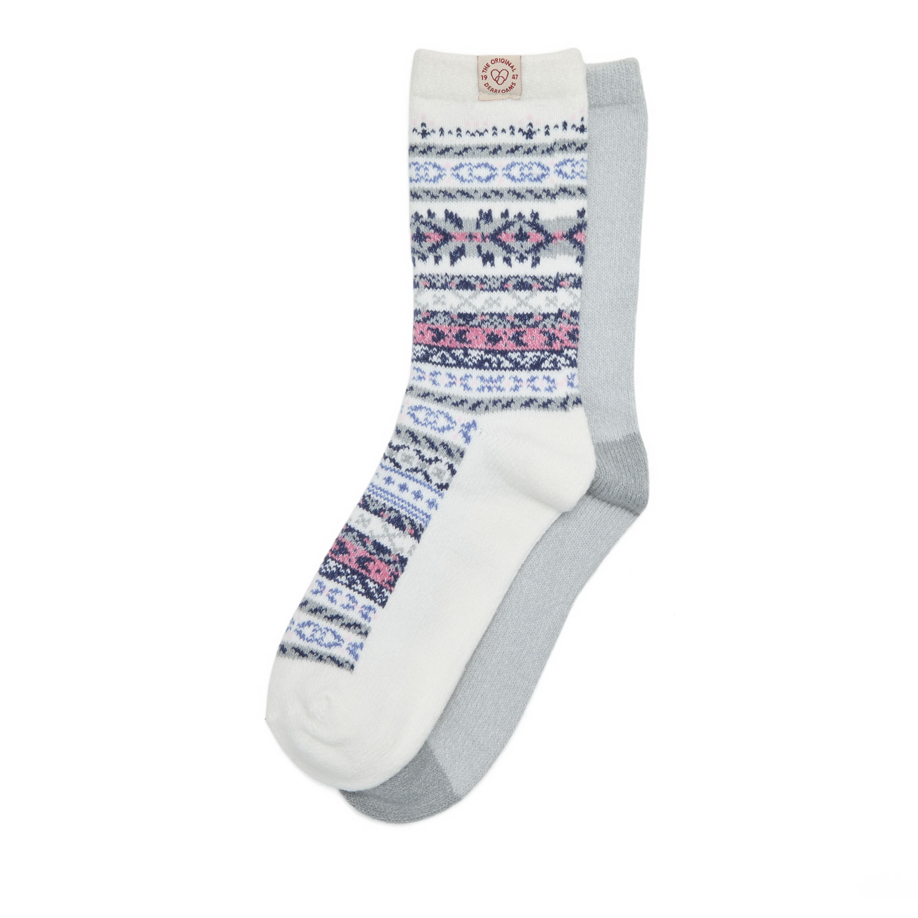 Ladies Fairaisle Crew Socks