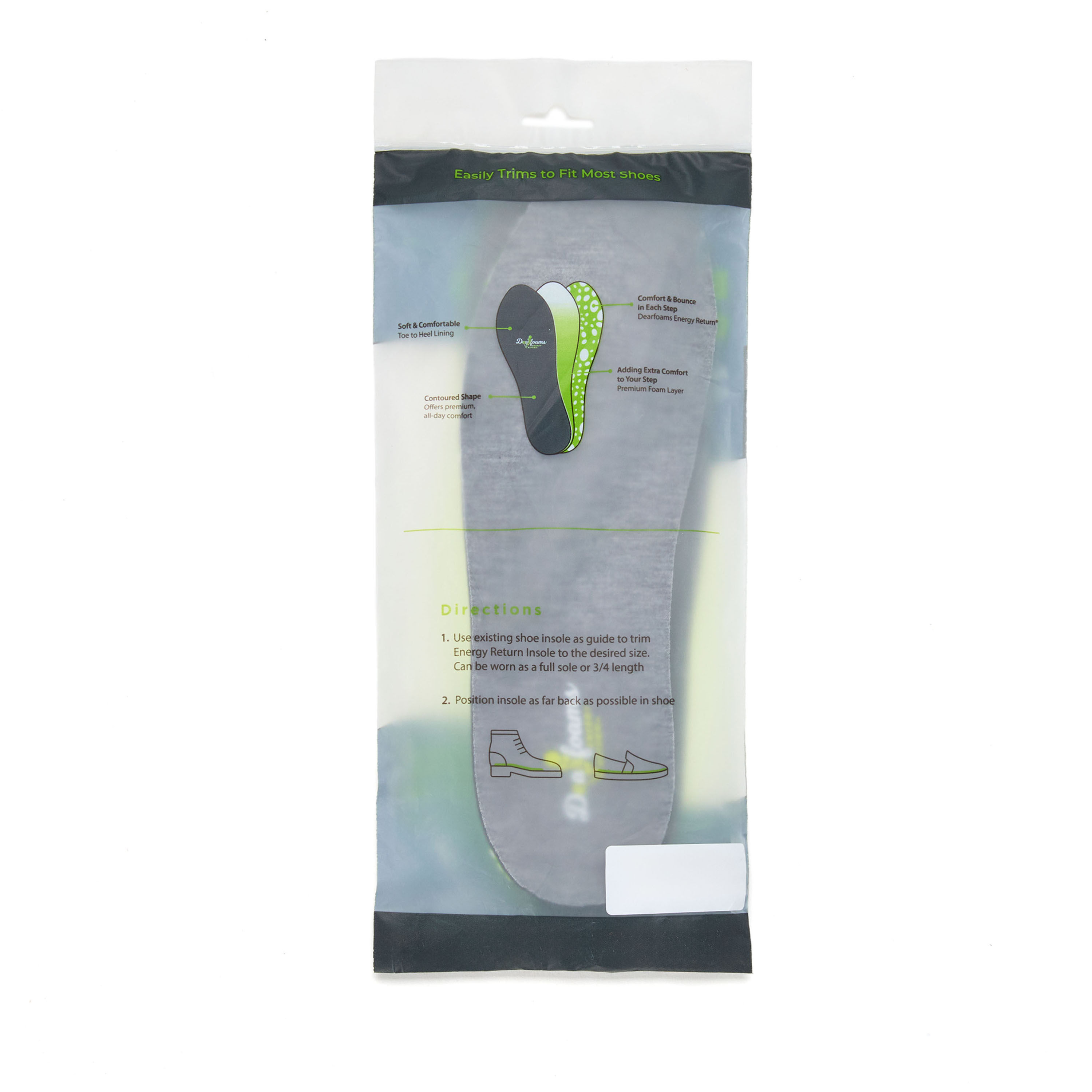 Mens Energy Return Footbed Removable Insole