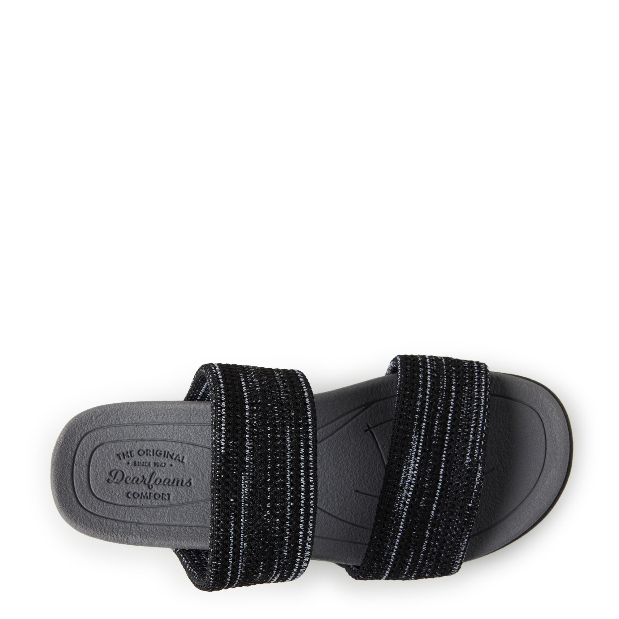 Dearfoam double discount strap slippers
