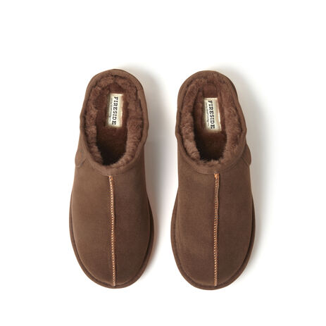 Men's Fireside by Dearfoams Grafton Genuine Shearling Clog Slipper