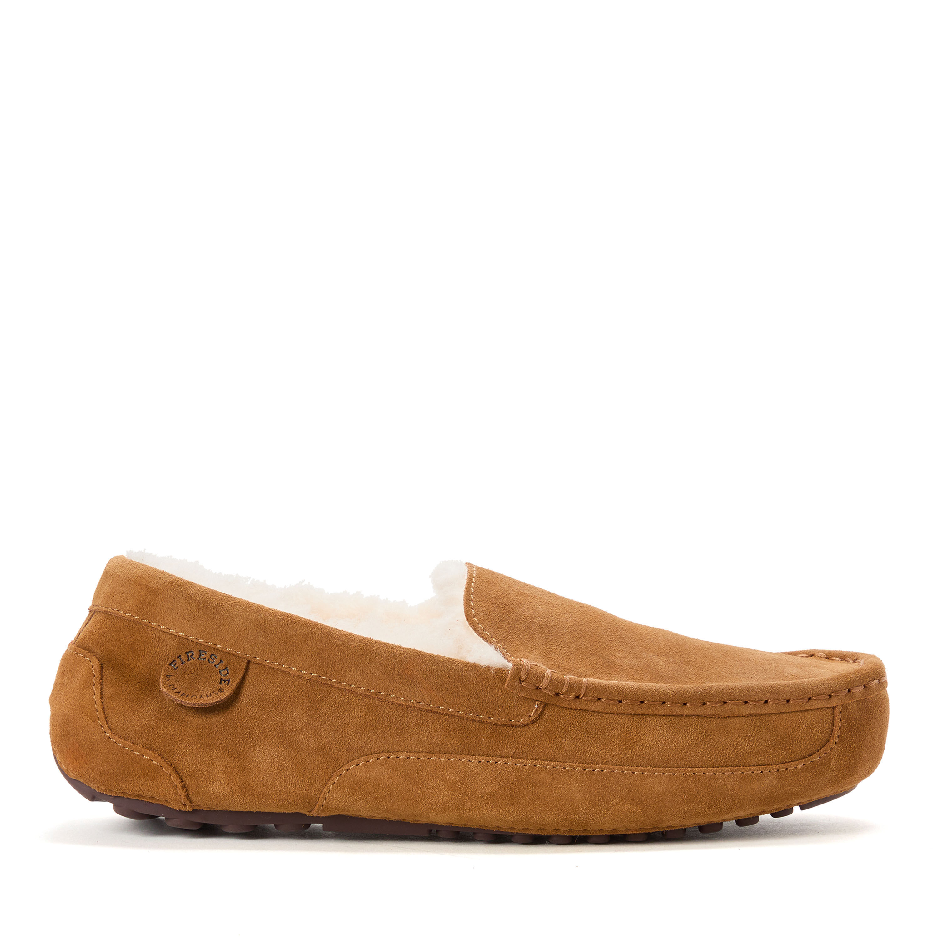 Men's Fireside by Dearfoams Melbourne Genuine Shearling Moccasin Slipper