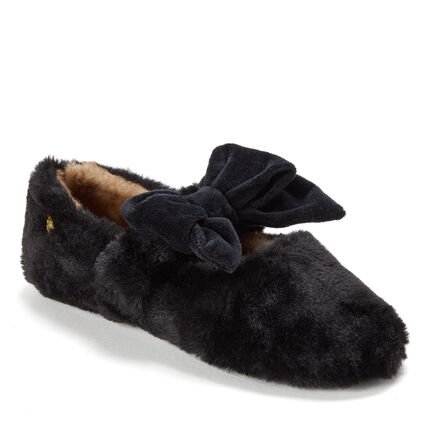 Dearfoams Women's Pennie Maryjane With Bow Slippers