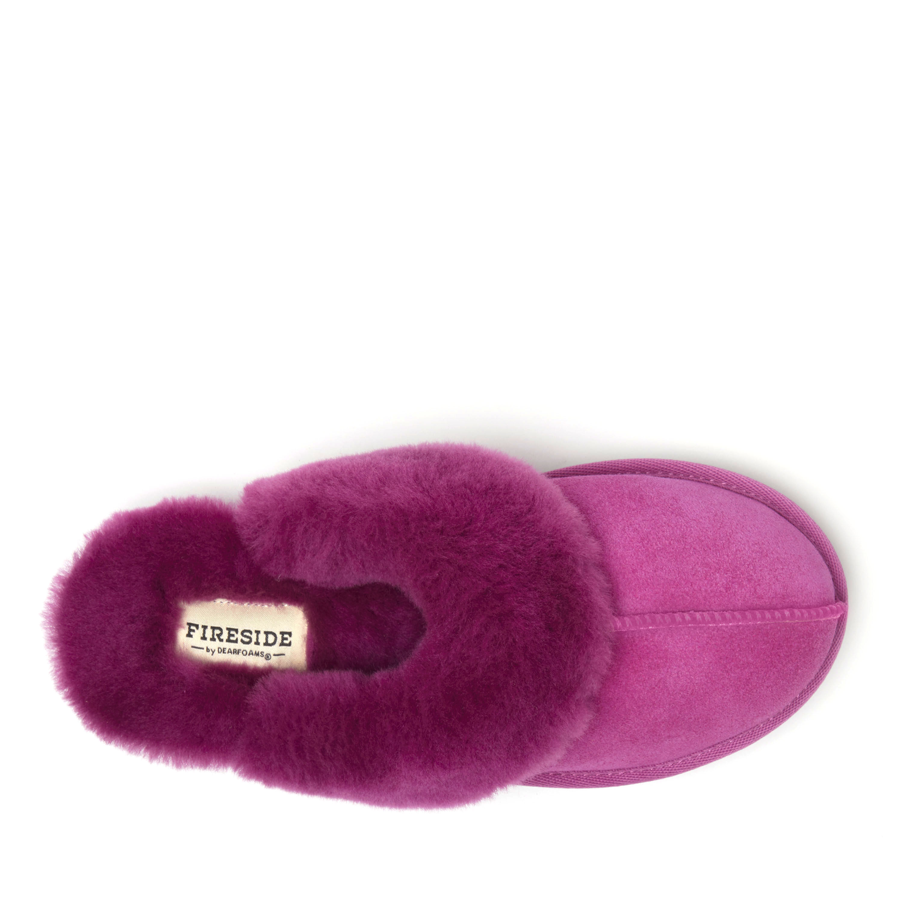 Women's Fireside by Dearfoams Melton Genuine Shearling Platform Scuff