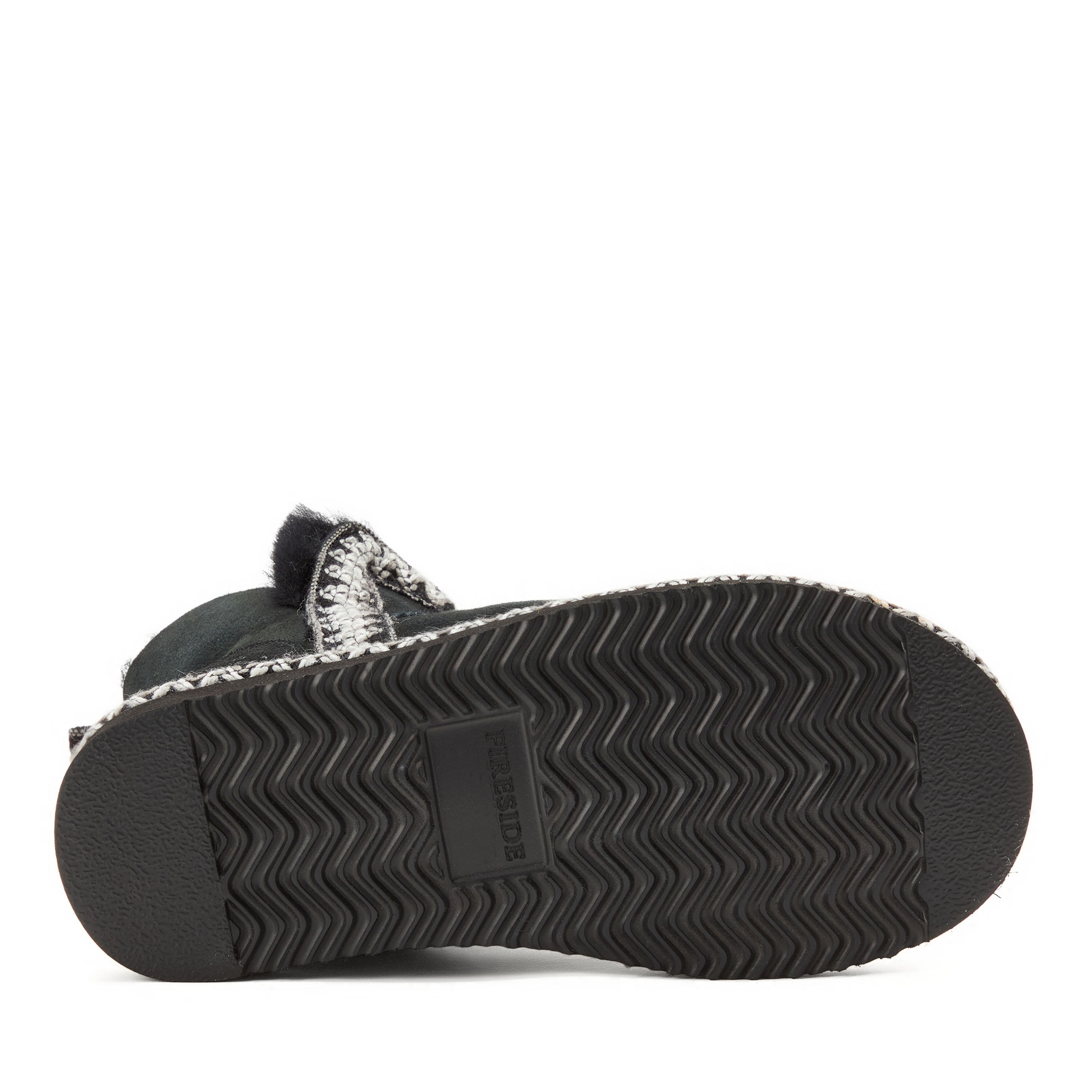 Women's Fireside by Dearfoams Perth Genuine Shearling Fold Down Bootie With Taping