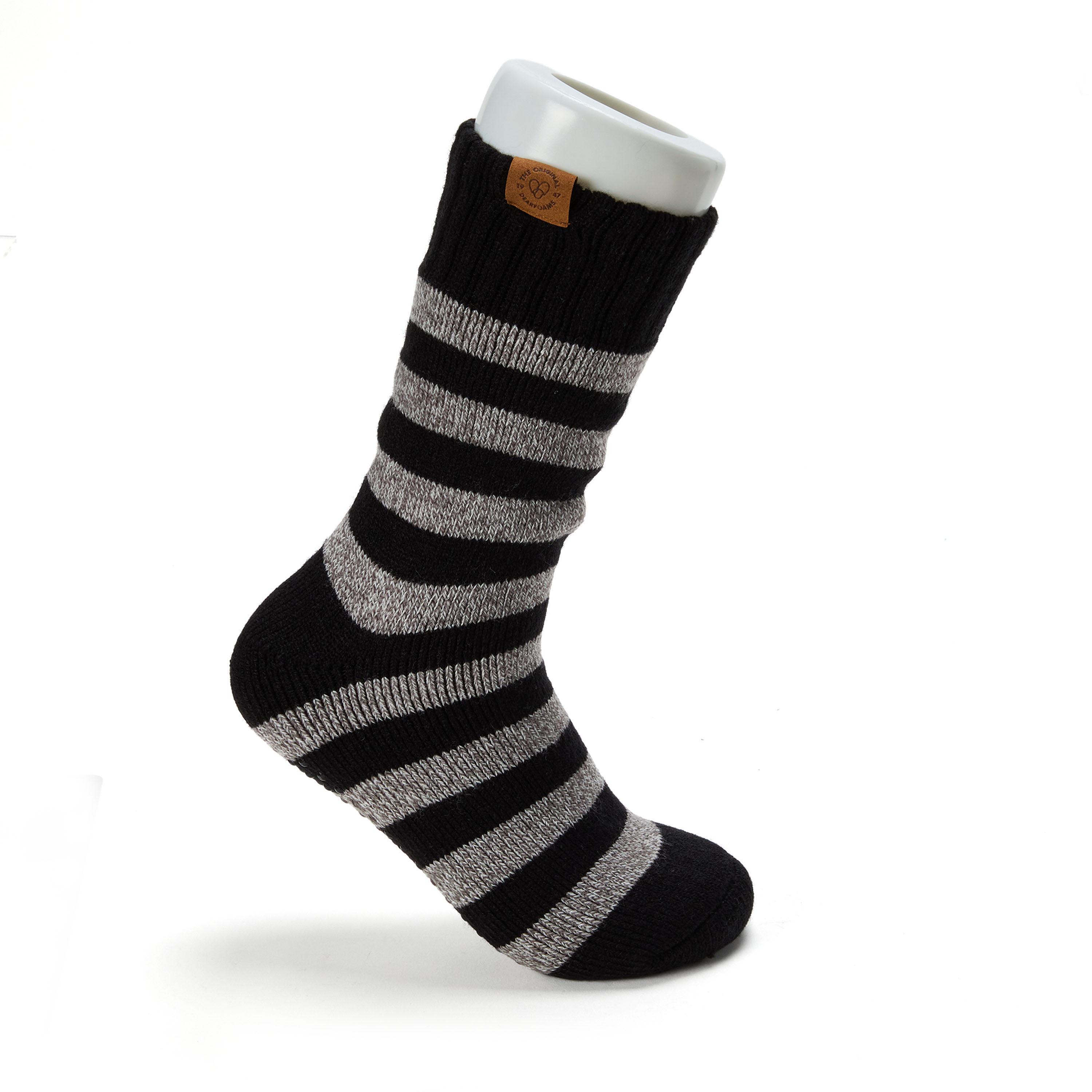 Men's Stripe Crew Slipper Socks-2 pack