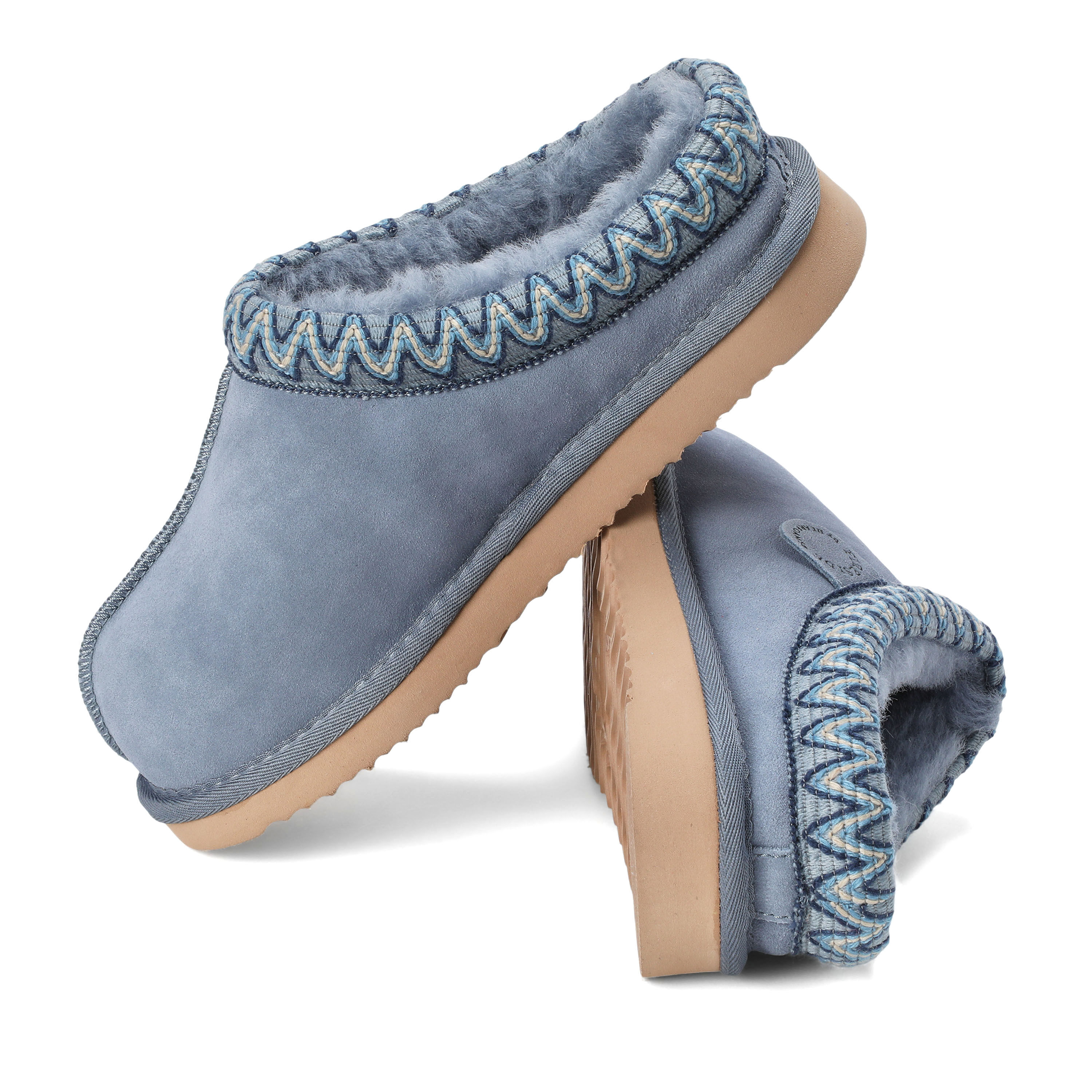 Women's Fireside by Dearfoams Greta Genuine Shearling Clog With Taping