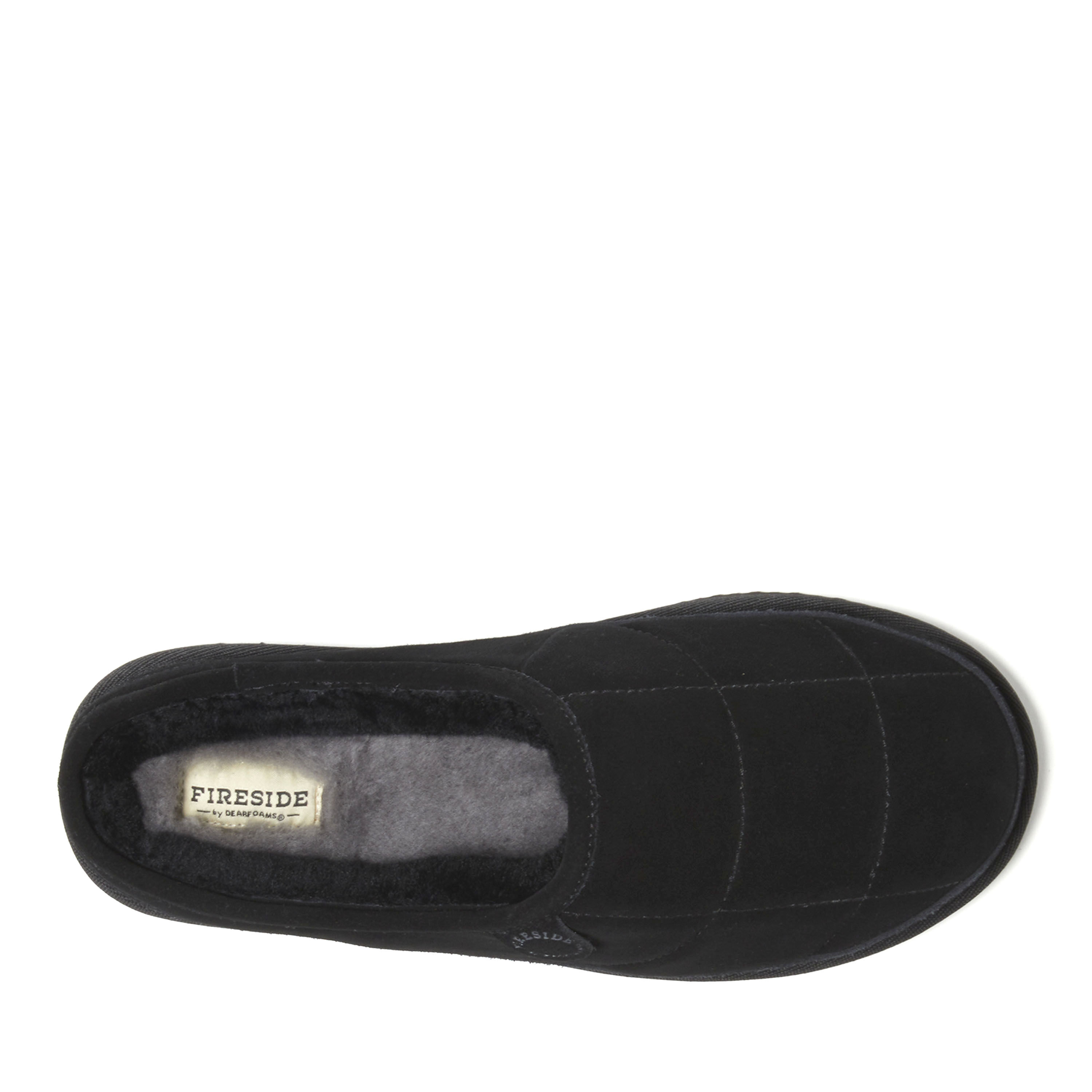 Men's Fireside by Dearfoams Grafton Quilted Genuine Shearling Clog