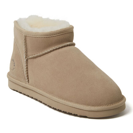 Women's Fireside by Dearfoams Riverland Genuine Shearling Micro Bootie
