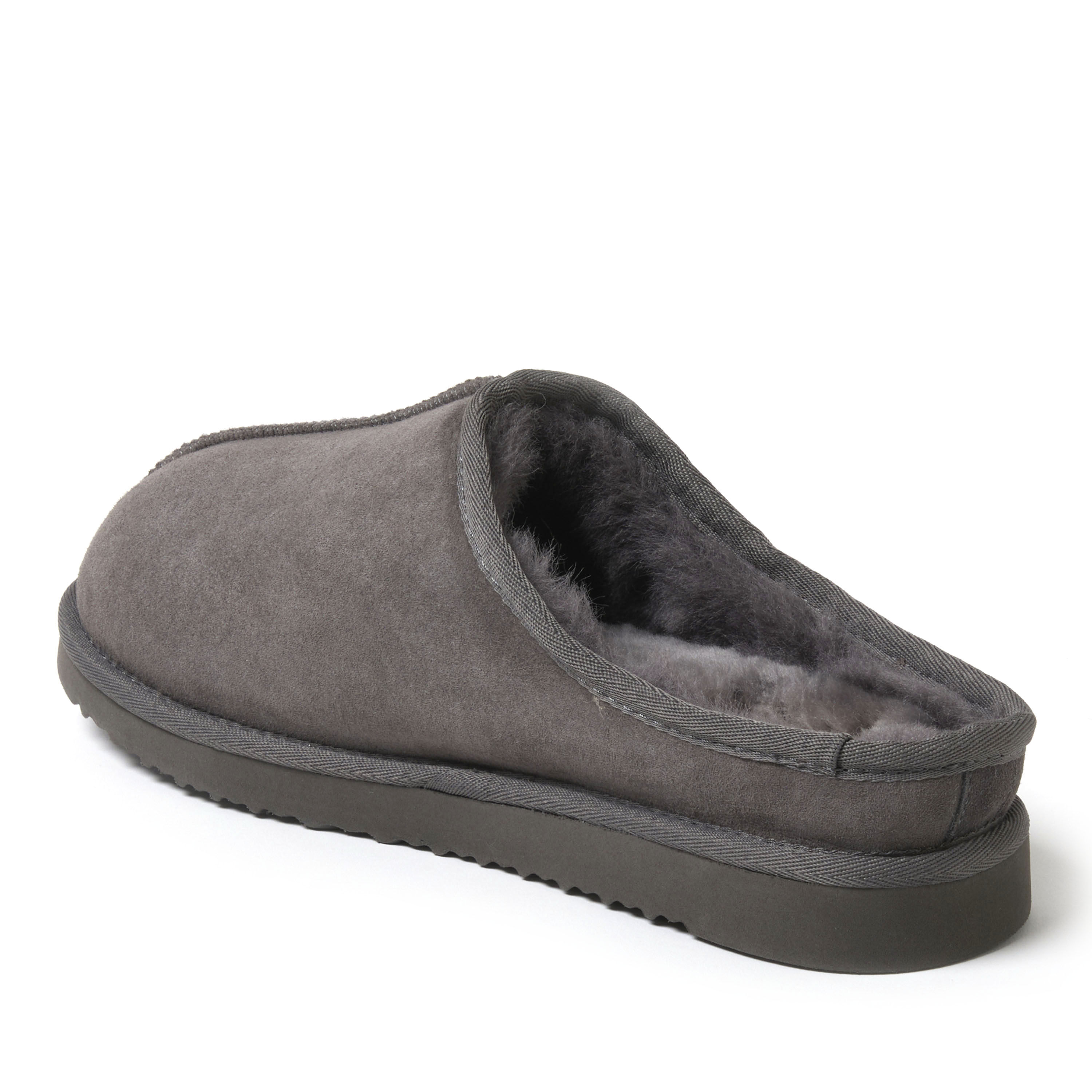 Men's Fireside by Dearfoams Grafton Genuine Shearling Clog Slipper with Woven Accent