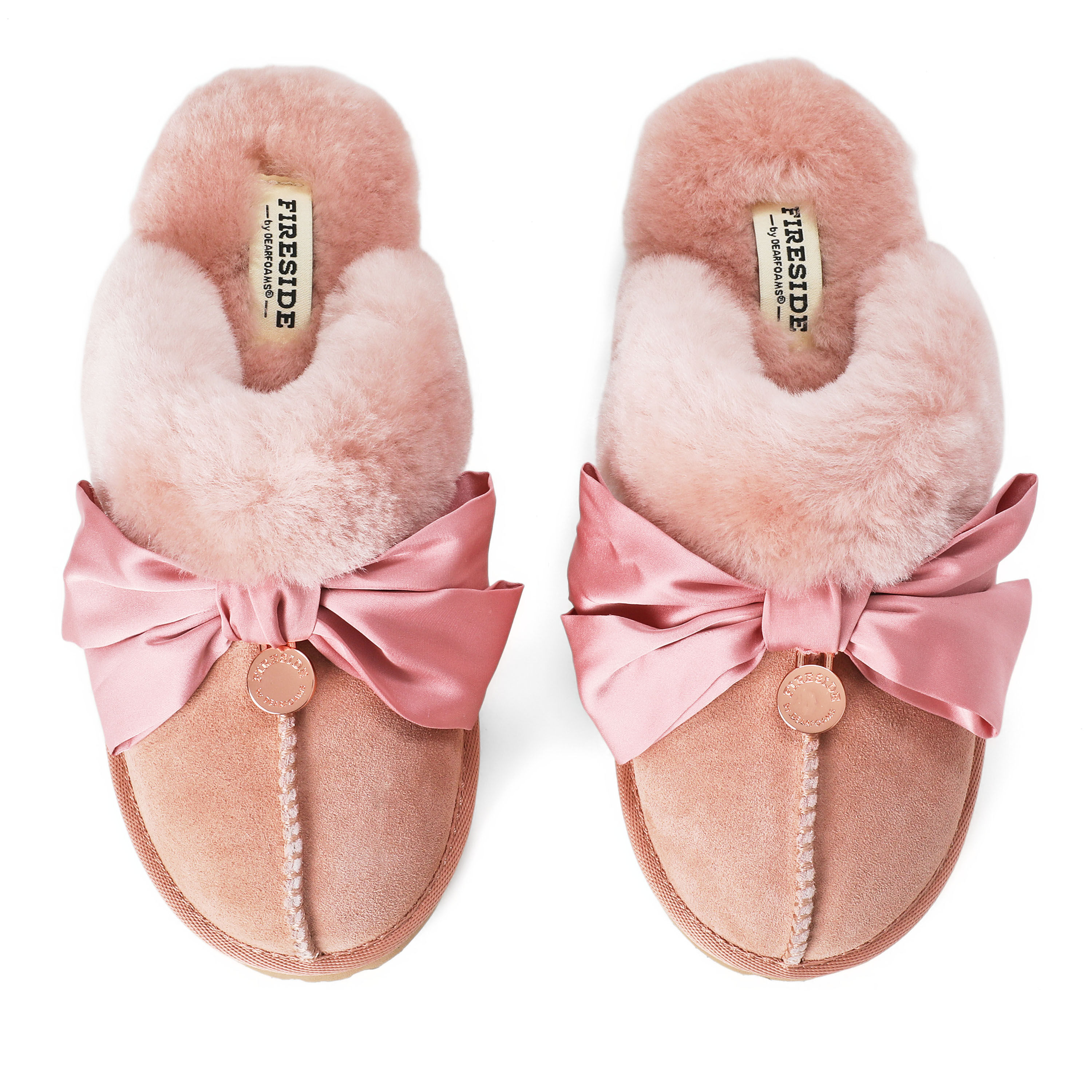 Women's Sydney Dream Bow Genuine Shearling Scuff