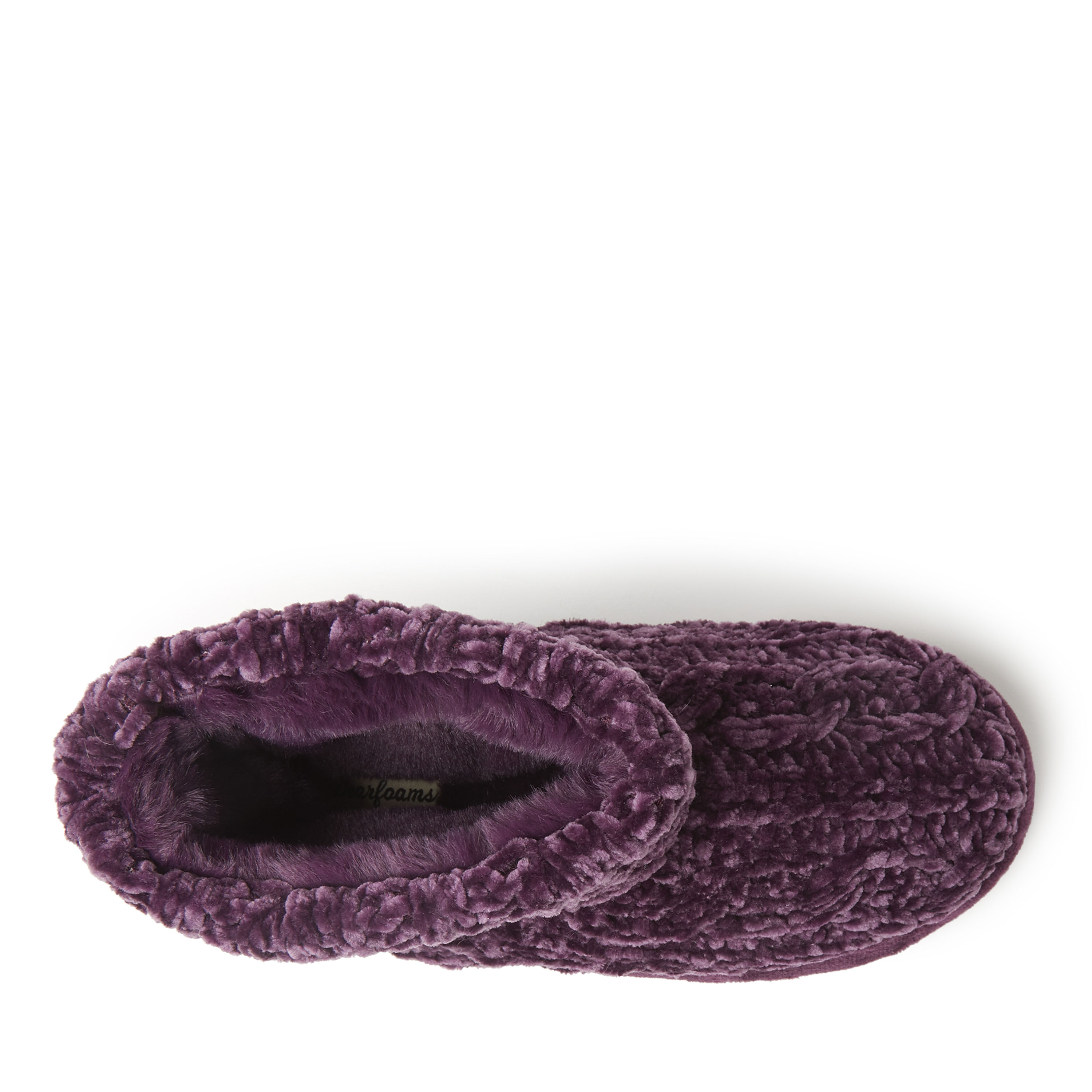 Women's dearfoams leah marled chenille knit bootie slippers sales