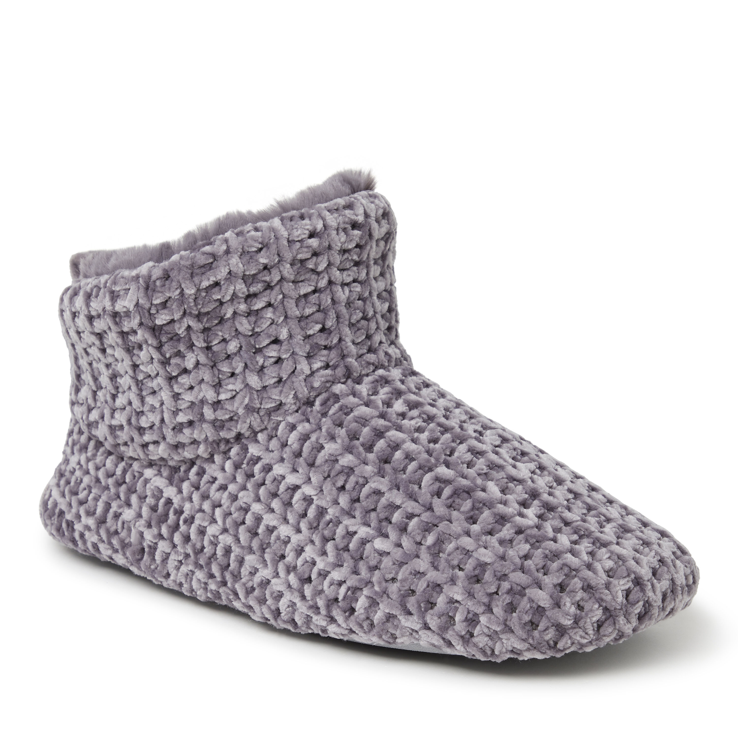 Women's dearfoams chenille knit shop boot slippers