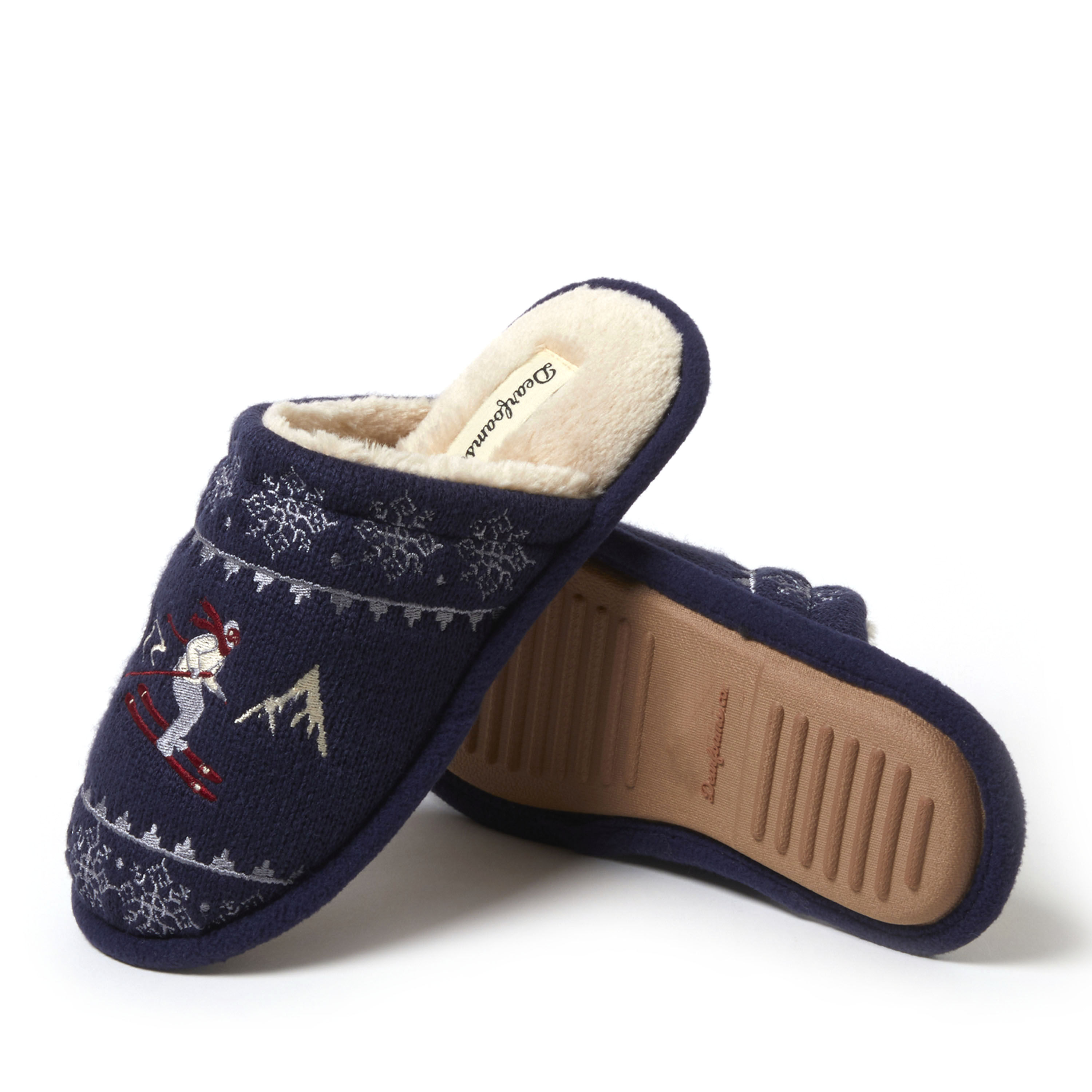 Women's Novelty Knit Scuff With Eyemask