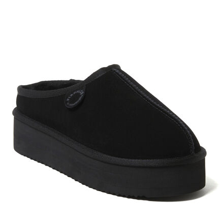 Women's Fireside by Dearfoams Queenstown Platform Genuine Shearling Clog